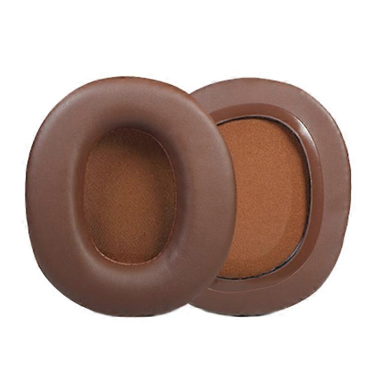 2 PCS Breathable Headset Sponge Case, Color: Brown Bright Brown Bright