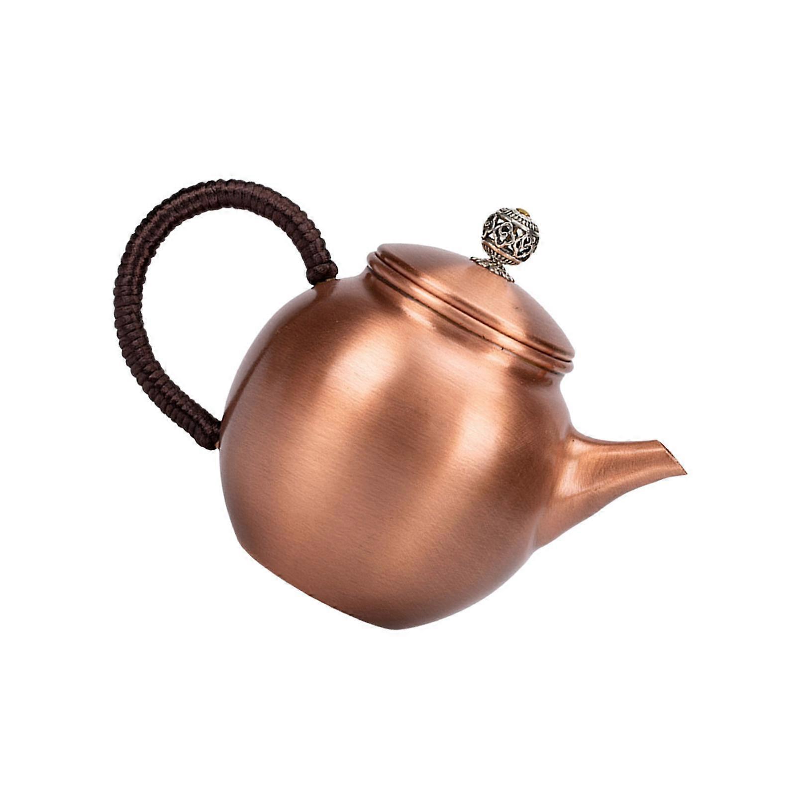 Portable Copper Teapot Handcrafted Multipurpose for Kitchen Tea Room Camping