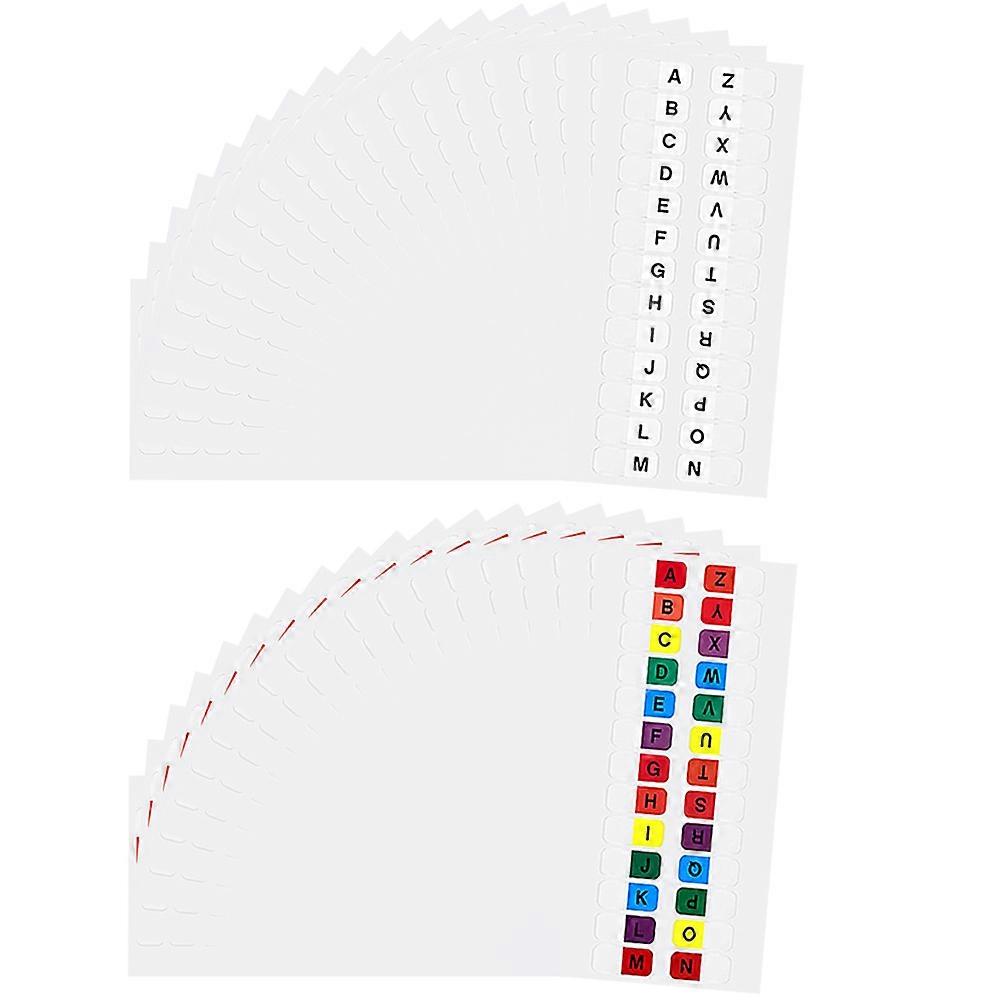 40 Sheets Alphabet Page Markers Tabs Plastic Self adhesive Notebook Tabs
