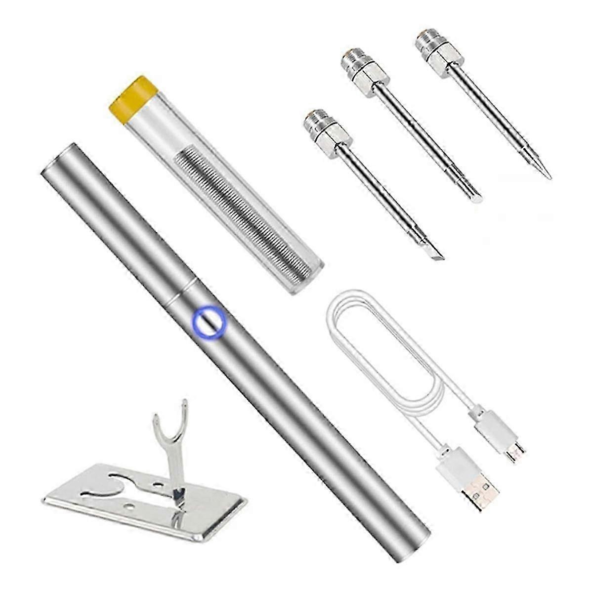 Wireless Charging Welding Tool,Wireless Charging Welding Tool Set,with Three Soldering Iron Tips, S