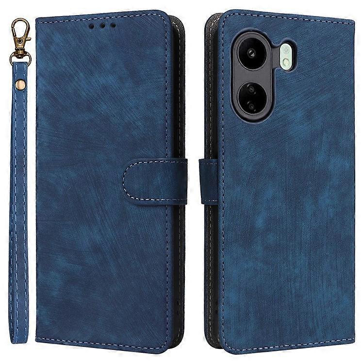 Xiaomi Poco C65 4G / Redmi 13C携帯電話ケース、ストラップ付きPUレザーRFIDカバーに対応