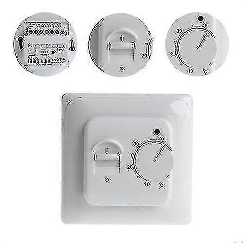 Mechanical Floor Heating Thermostat with External Probe - Temperature Control Switch for Radiant Heating, Style A