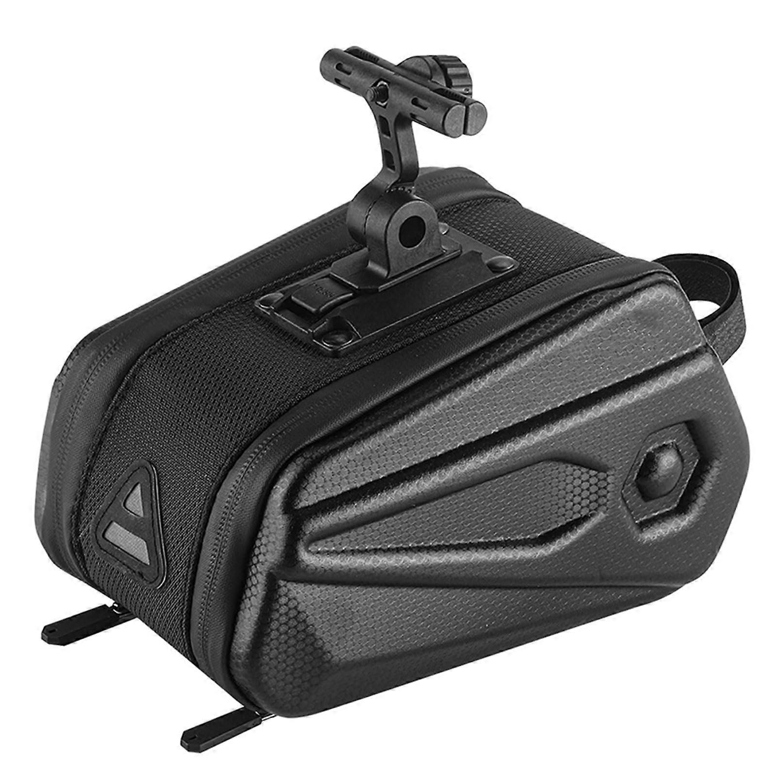 Bicycle Bag for Bicycles, Rear Carrier 2.6 L Hard Shells Waterproof Bicycle Boot Pannier Rack Saddle Seat Bag Carrier with Reflectors