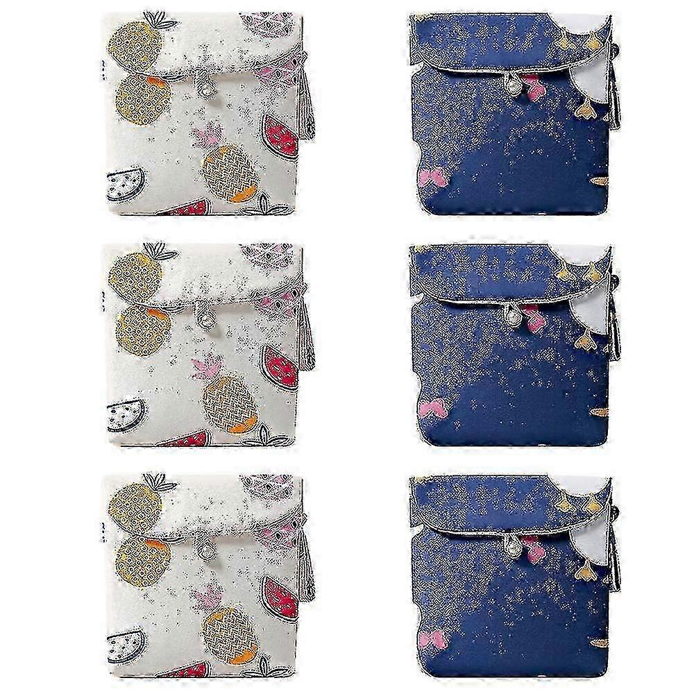 6 יח 'נשי וסת שקיות מחזור ראשון מפיות היגייניות ניידות תיק אחסון מעולה