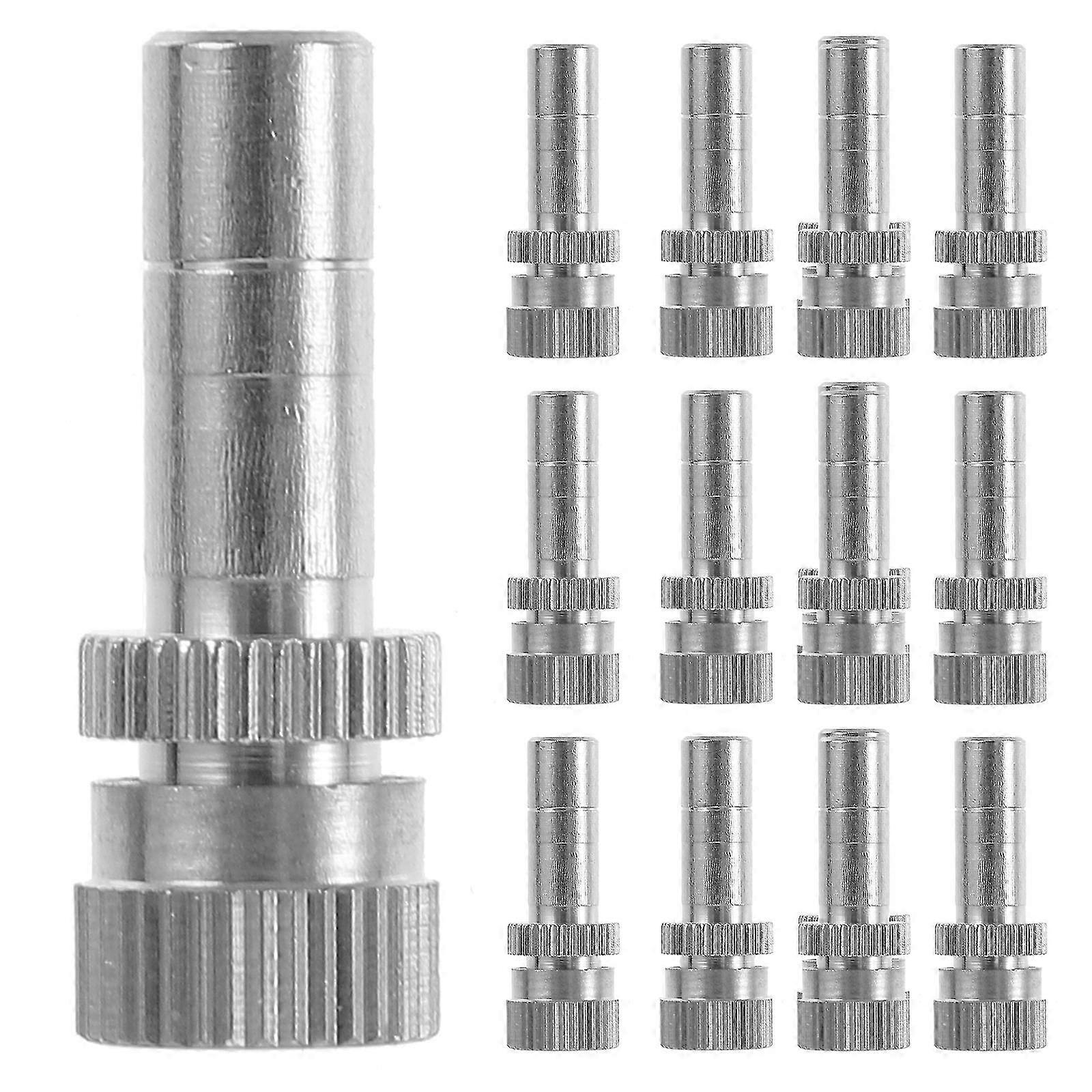 屋外ガーデン冷却システム用15個低圧ミストノズル - シルバー