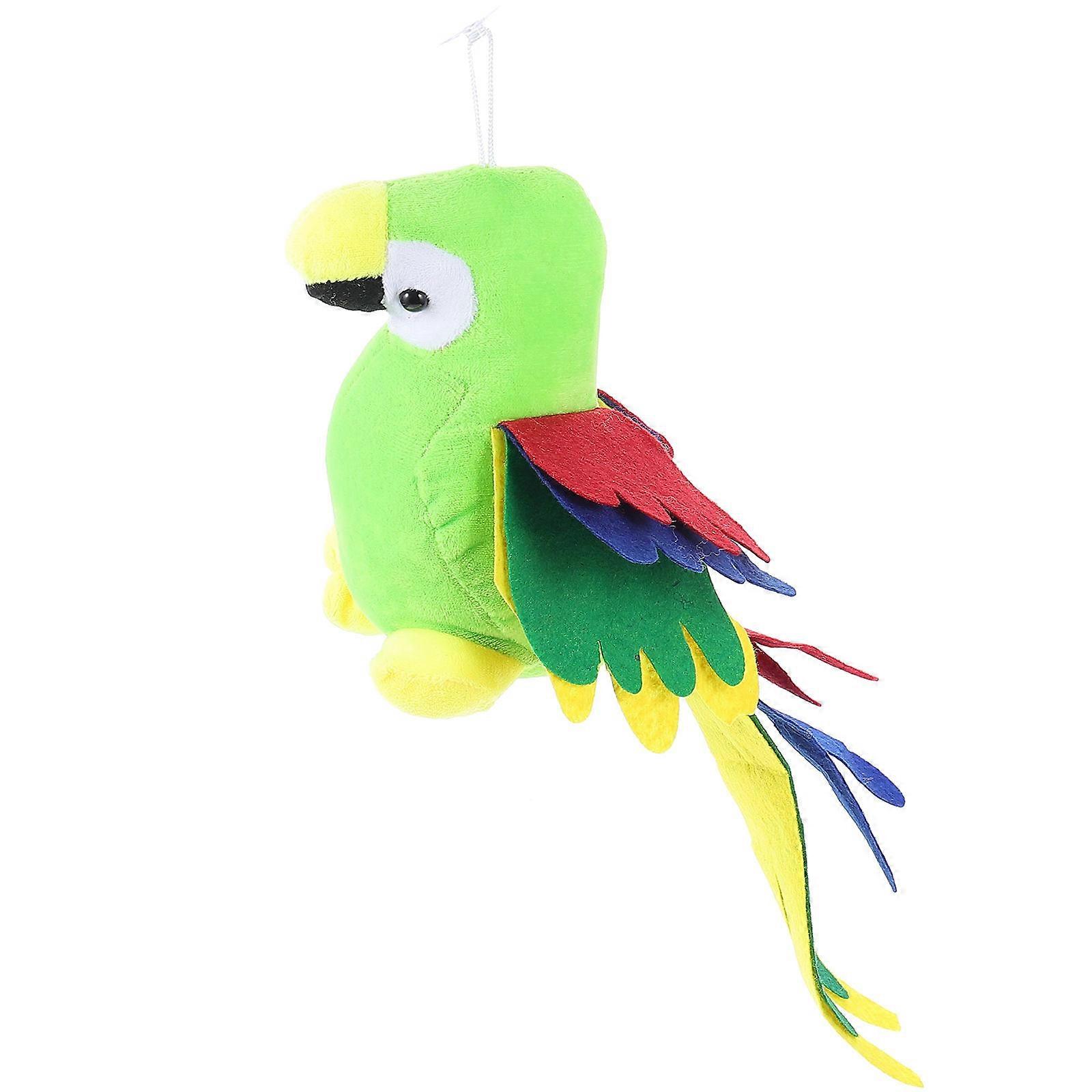 Cute Bird Toys Parrot Fun Toy For Children Fluffy 33x20x18.5cm Green 1Pack