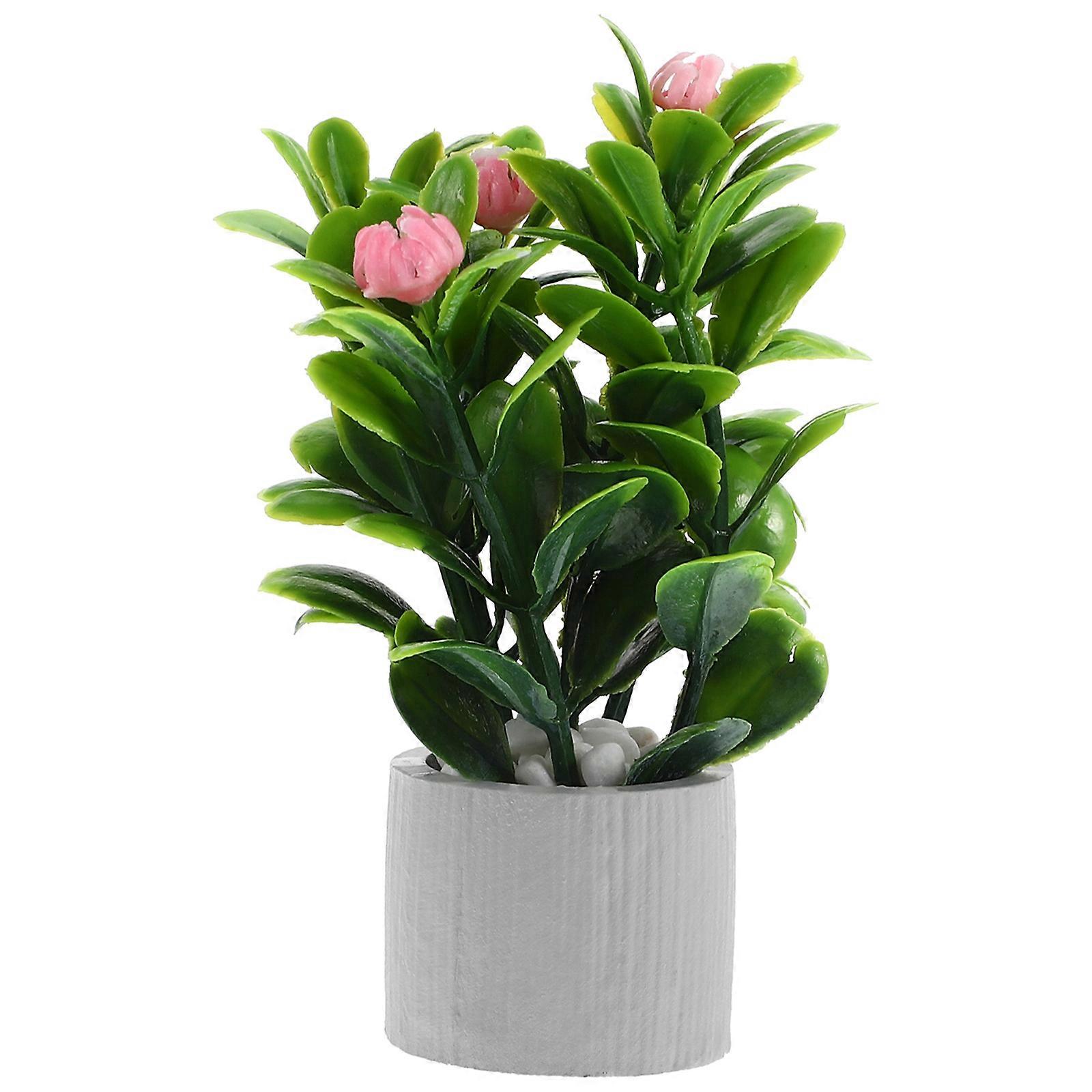 Mini modèle de bonsaï réaliste pour la décoration de la maison de poupée - Petite plante artificielle en pot pour l’ornement de scènes miniatures d’intérieur