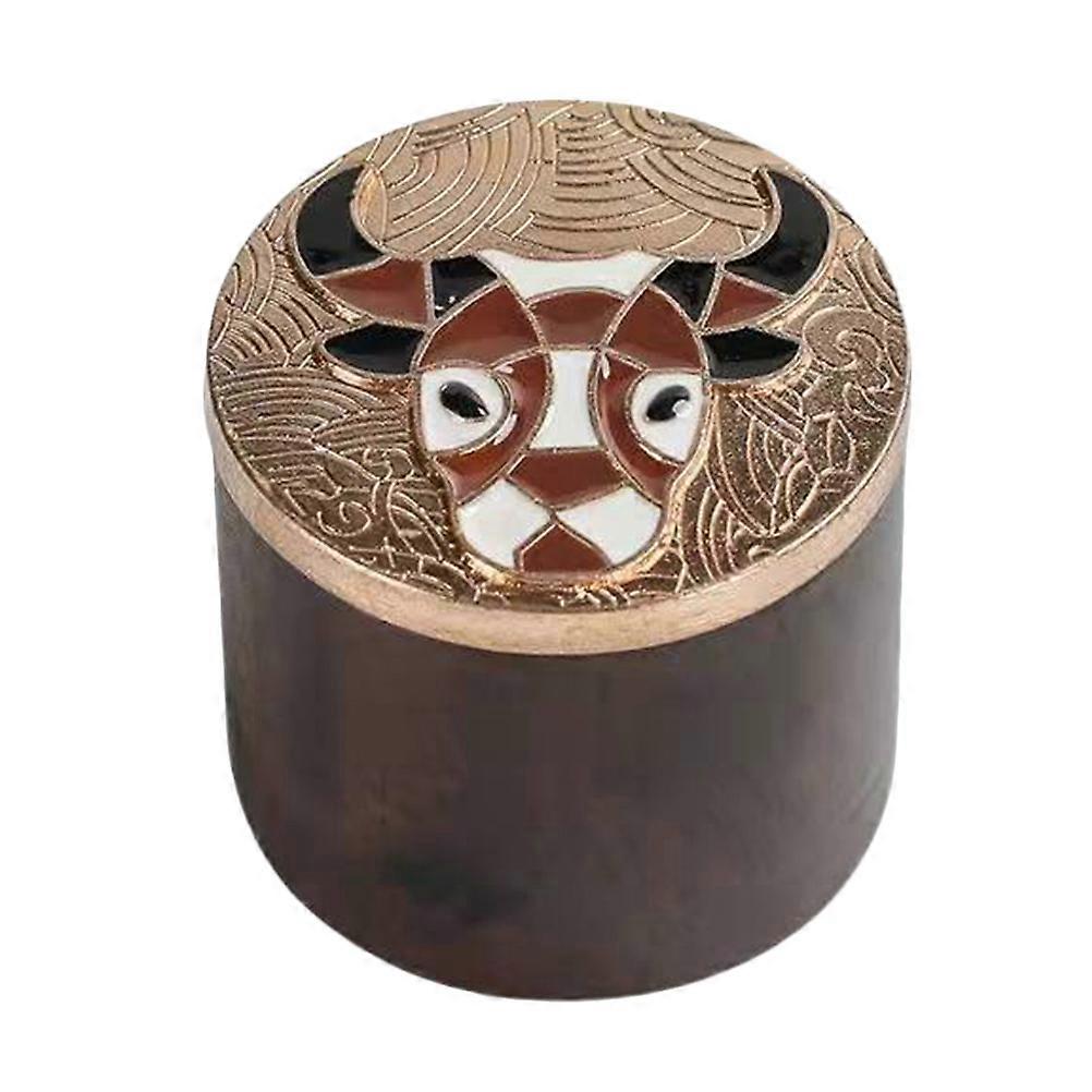 Decorative Lid Stand Copper Teapot Lid Holder Brown -Head Design Restaurant Use 1Pack