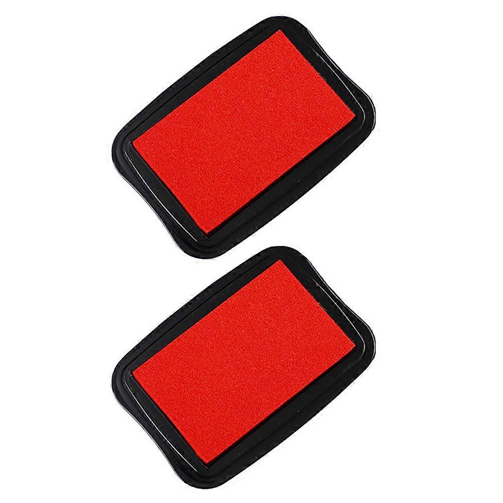 Here's a refined and professional product description based on your input:
**2pcs Portable Retro Red Finger Ink Pads – Non Toxic DIY Craft Stamps