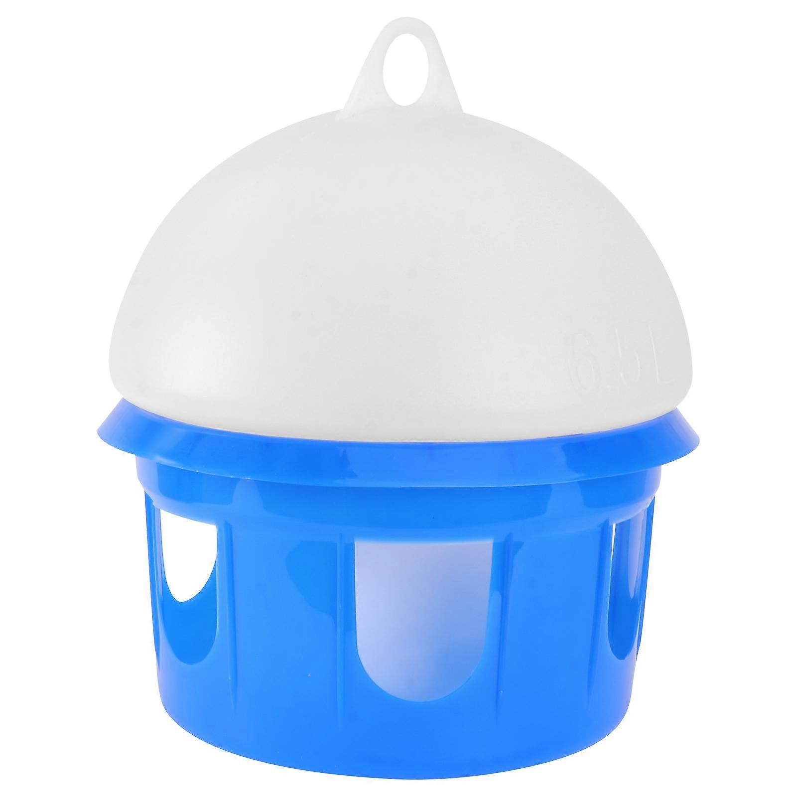 Practical Birds Waterer for Home and Zoo 6.5L Capacity Blue 1Set