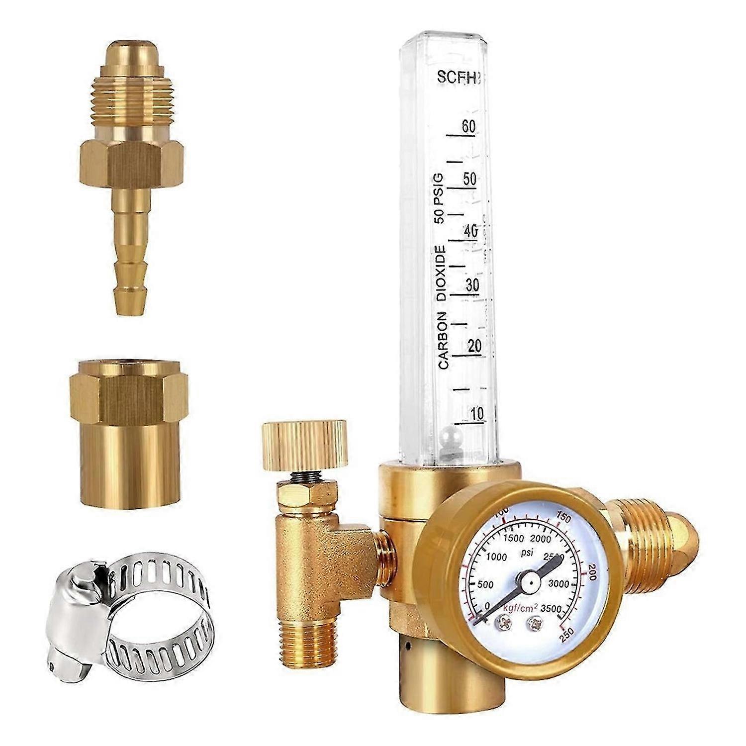 Argon/CO2 Mig Tig Flow Meter Gas Regulator Gauge Welding Weld CGA580 Inlet Connection