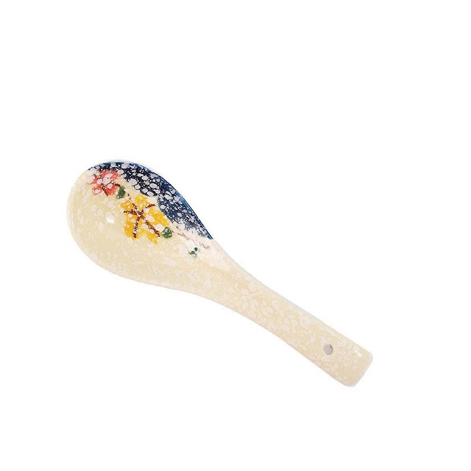 Ceramic Spoons Set of 6, Small Soup Spoons for Home and Kitchen, Color B, Ideal for Dining and Everyday Use