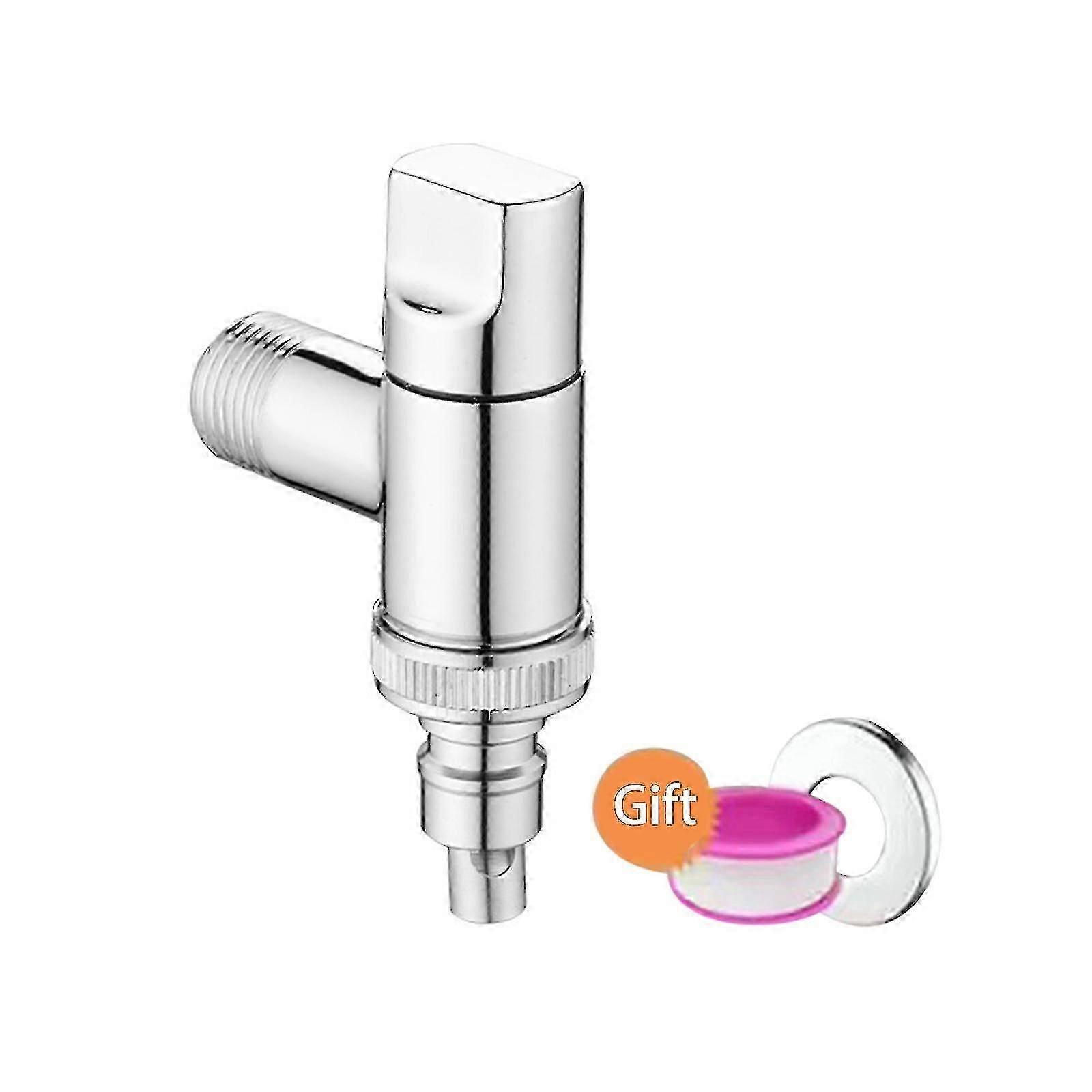 Bathroom Sink Wall Mounted Brass Washing Machine Faucet with Automatic Stop