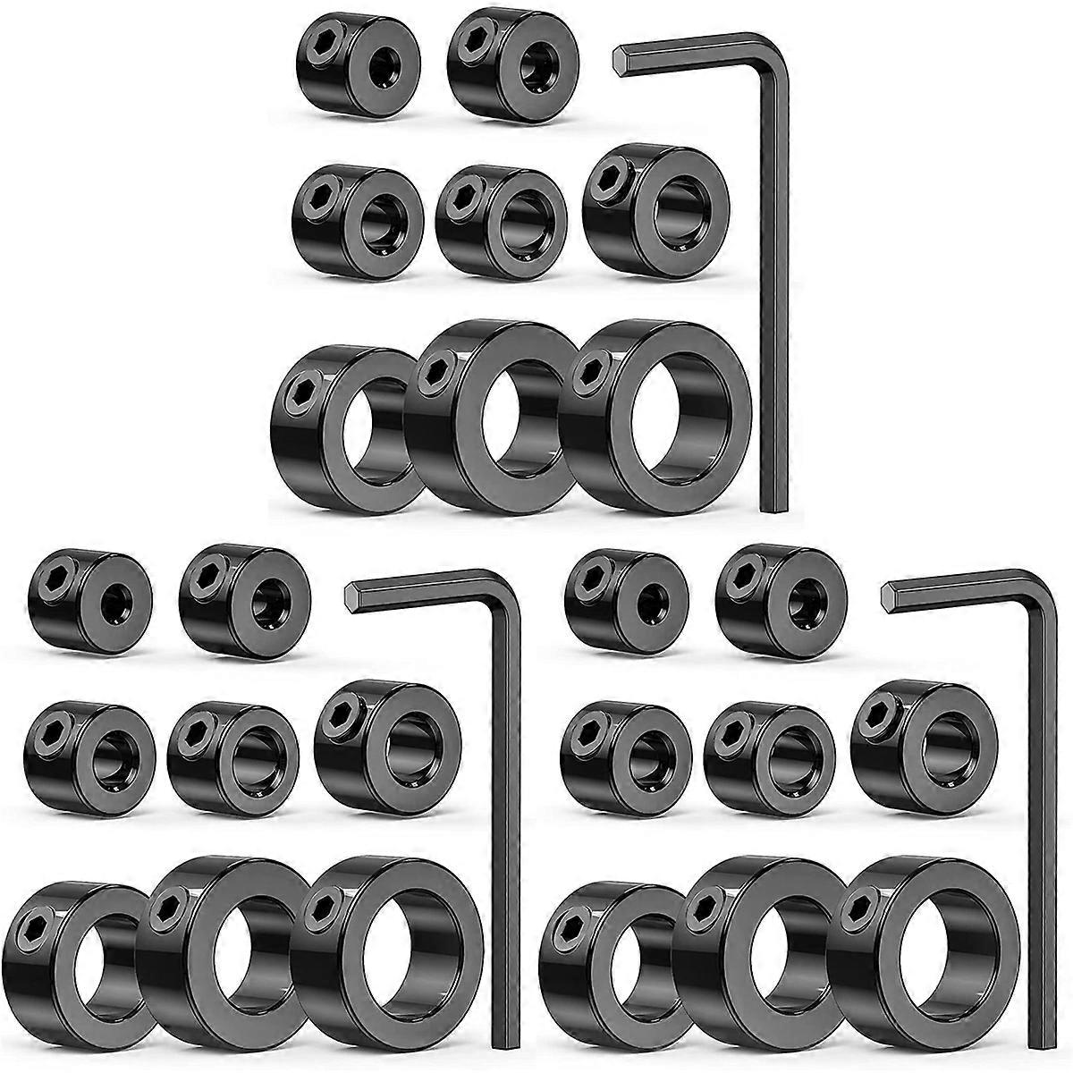 9PCS Adjustable Drill Depth Collar Limit Ring with Carbon Steel Set