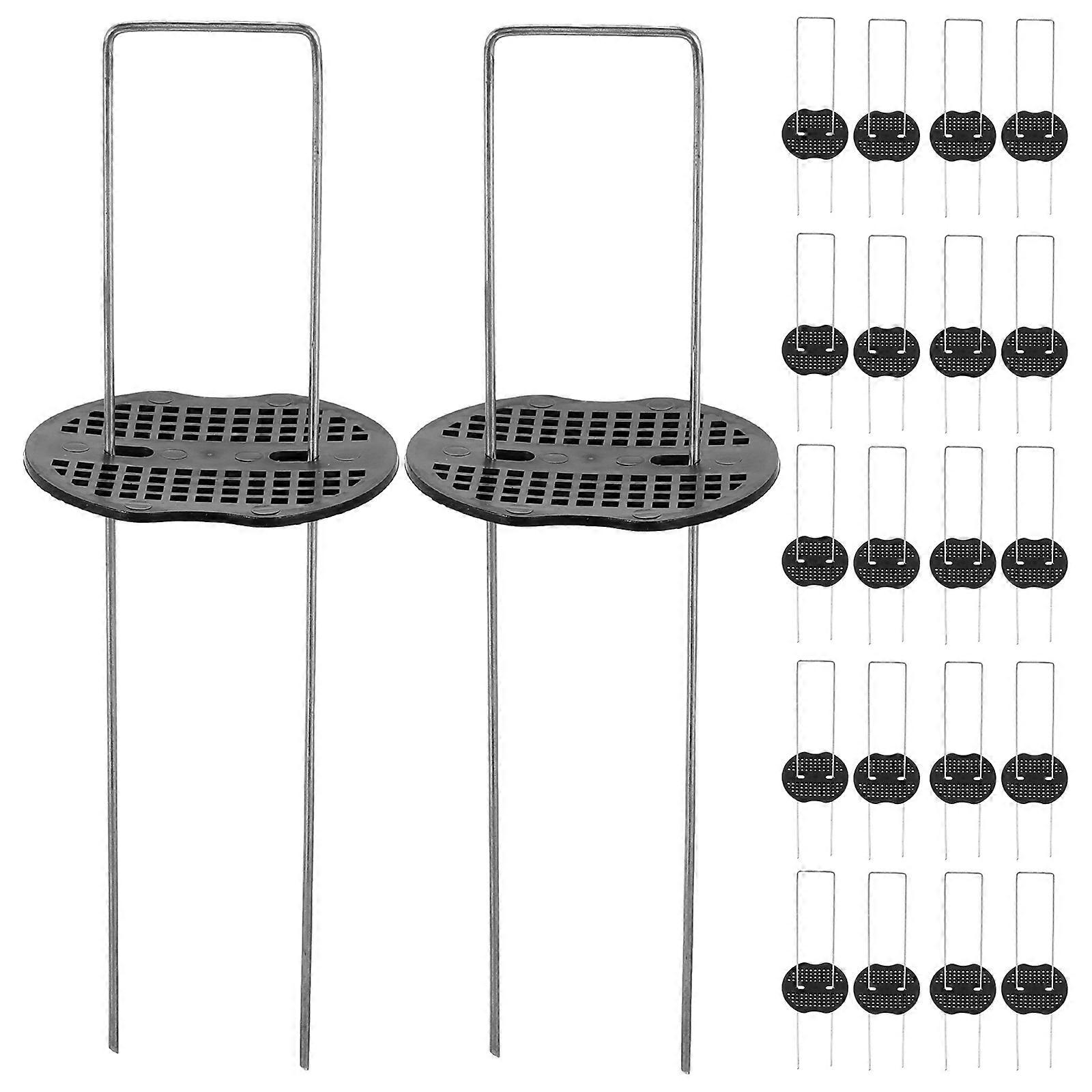 U Shaped Nails U Shaped Fixing Nail Garden Use Soil Insertion 6.70X6.30X0.20cm 1 Set
