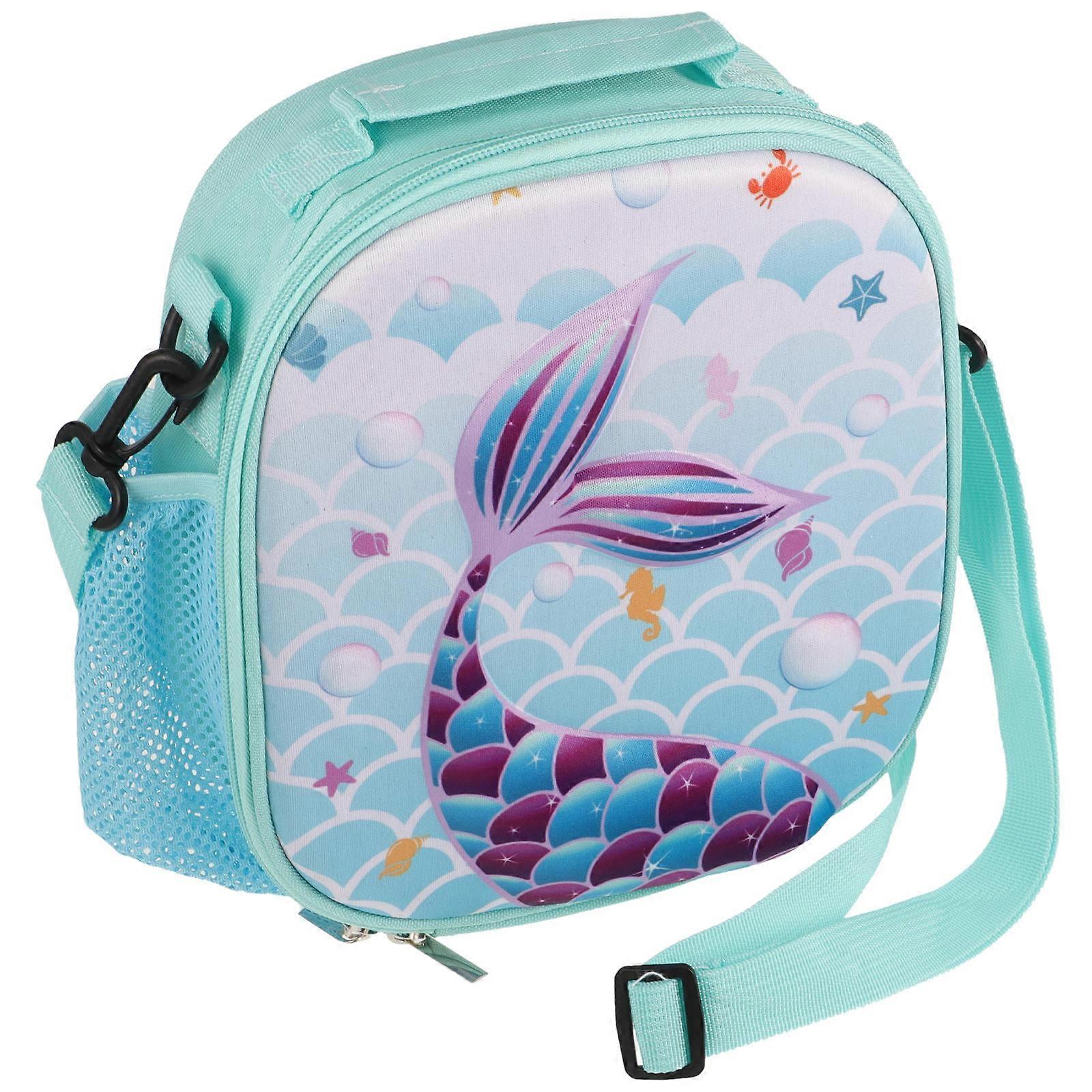 Insulated Lunch Bag For Kids Portable Cooler Bag For School Rectangular Shape Spacious Storage 1Set