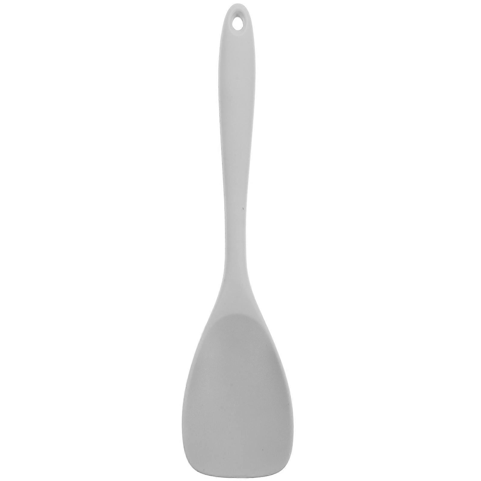 Heat Resistant Silicone Spatula For Cooking And Baking Space Saving Design Suitable For Family Use Grey 1Pcs