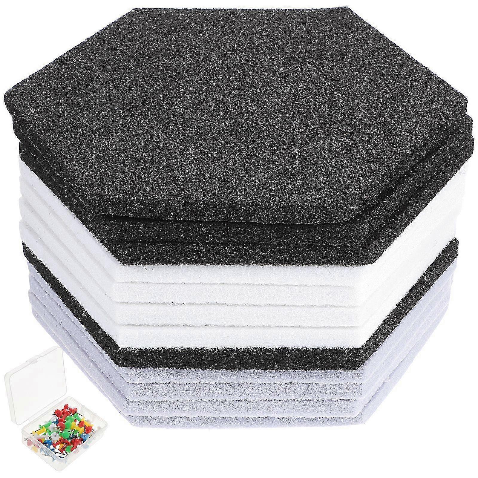 Hexagon Acoustic Panels for Sound Insulation - 12 Piece Set of Acoustical Wall Panels Suitable for Various Applications