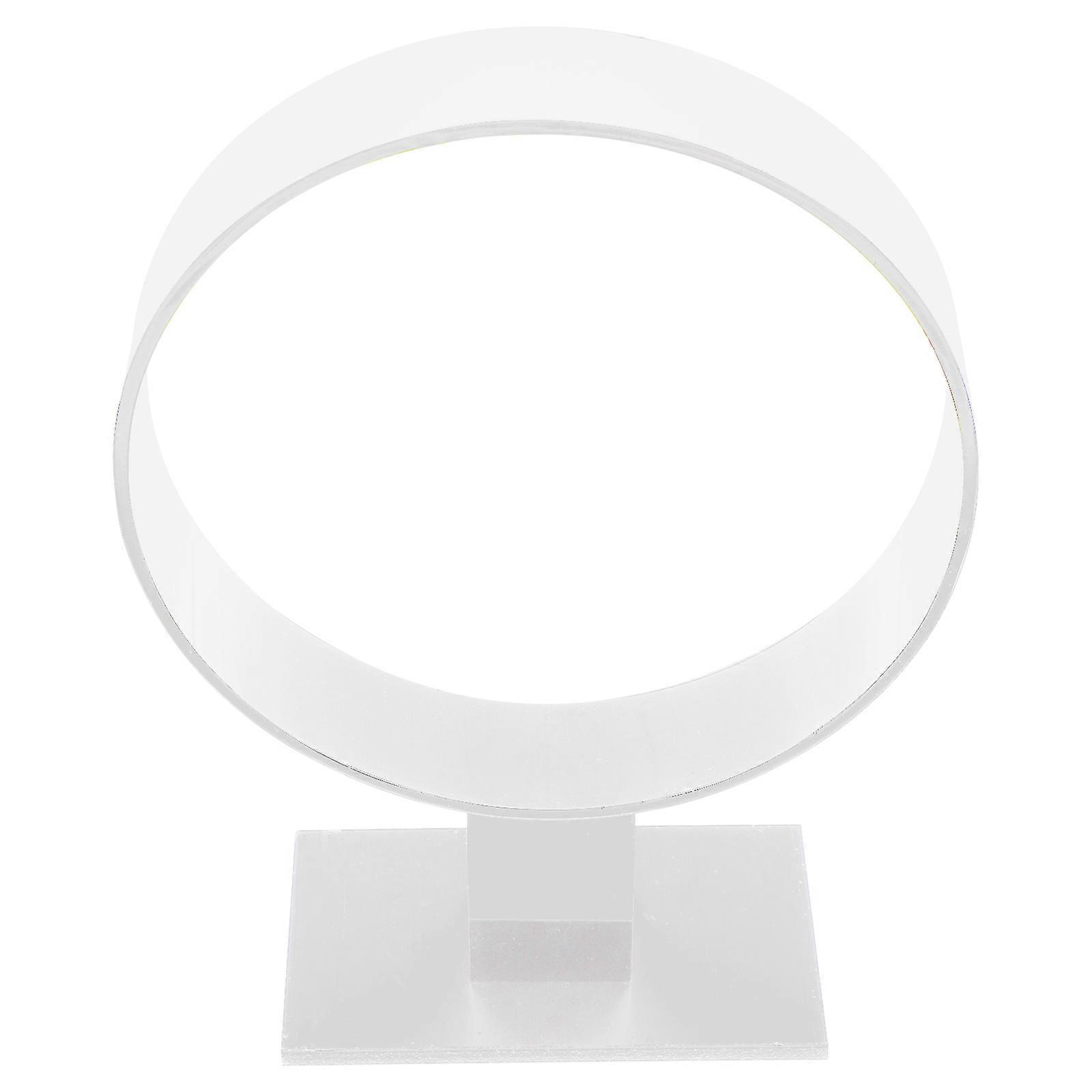 Headband Storage Holder Acrylic Display Stand Commercial Use 7.3X5.6X2.4in Transparent Round Shape 1Pack