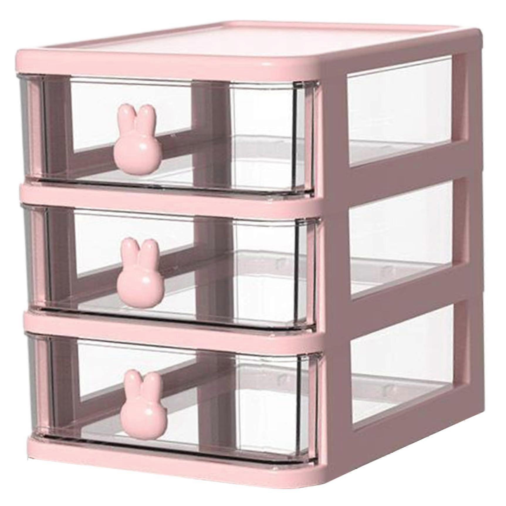Kawaii Makeup Organiser Desk Organiser With Drawer, Pen Holder, Storage Box For Desk