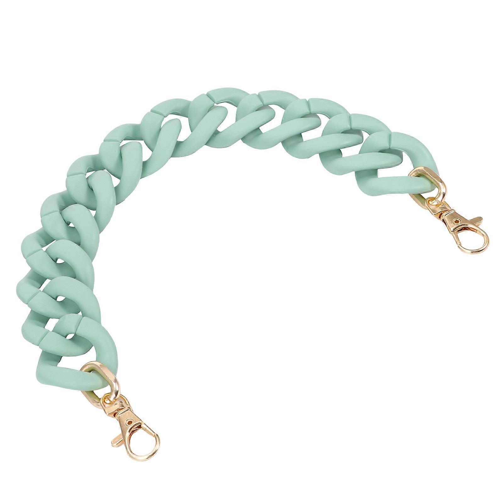 Grey Metal and Plastic Bag Chain for DIY Handbag Strap Replacement and Decoration