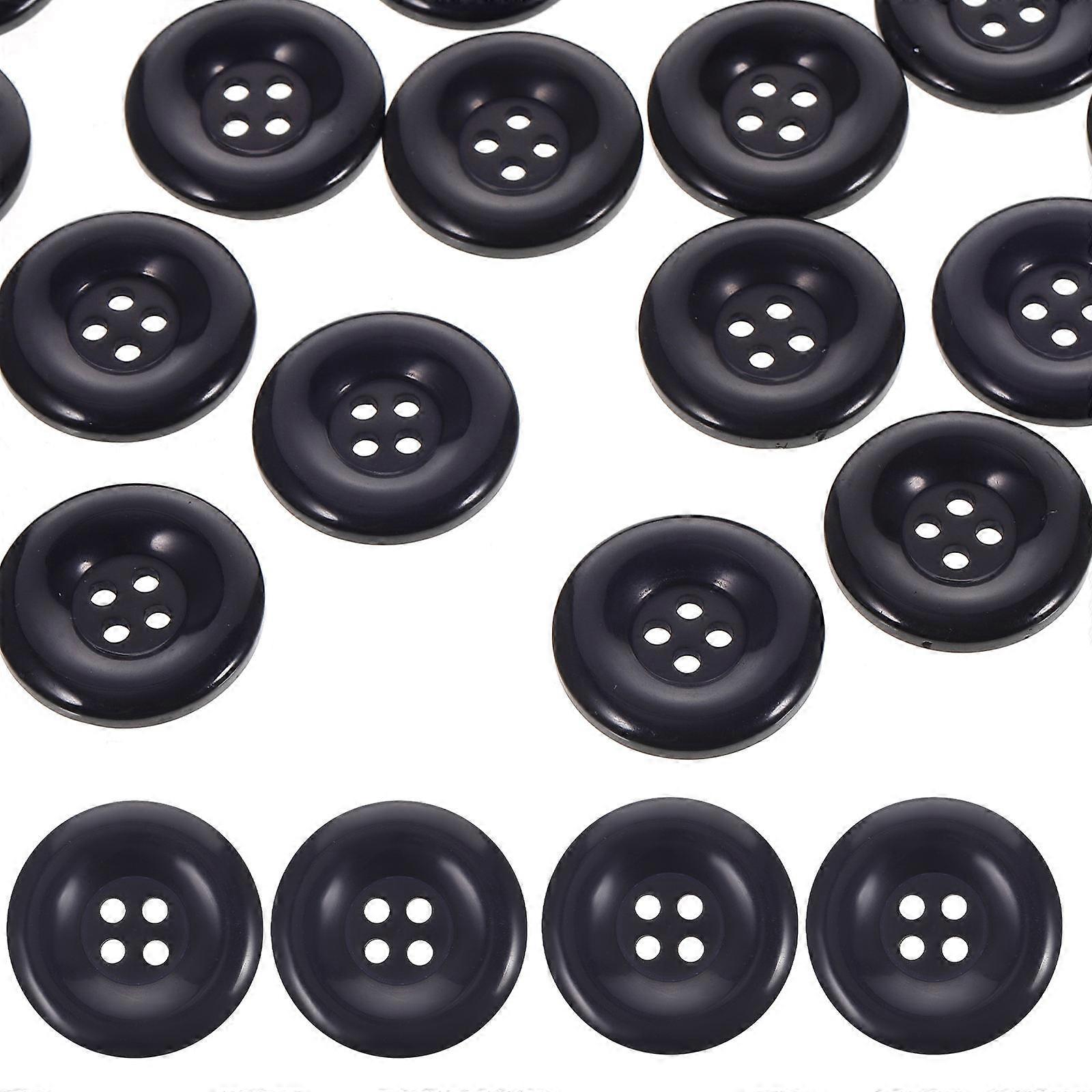 Practical Buttons Round Sewing Buttons For Replacement Navy Blue Buttons Coats Clothes 50Pcs