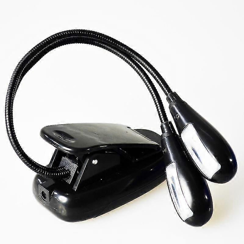 Rechargeable Clip-on LED Reading Lamp, Mini Size Dual Head Book Light
