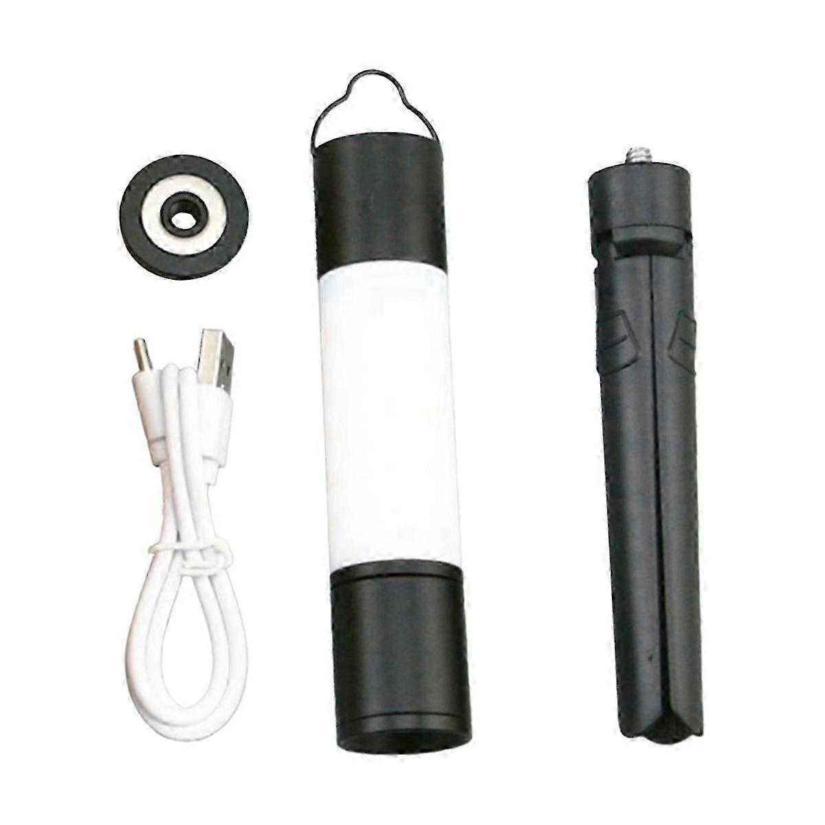 Multifunctional Rechargeable LED Telescopic Flashlight with Tripod Nuts for Outdoor Camping Lighting