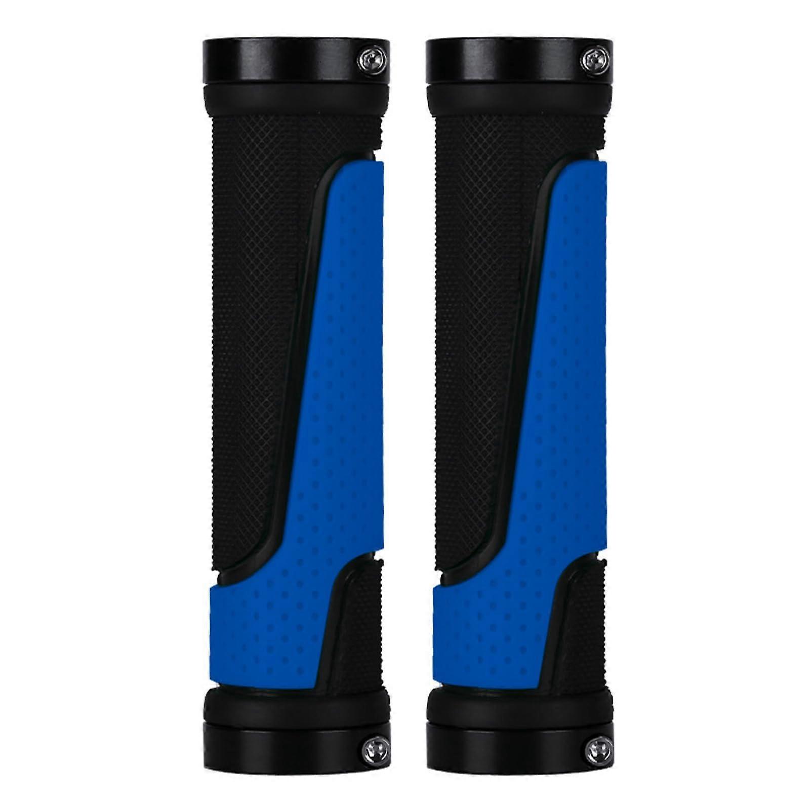 Bike Handlebar Grips Mountain Bike, Shock-Resistant Bike Grips with End Plugs, Ergonomic Bike Parts for Comfort and Control