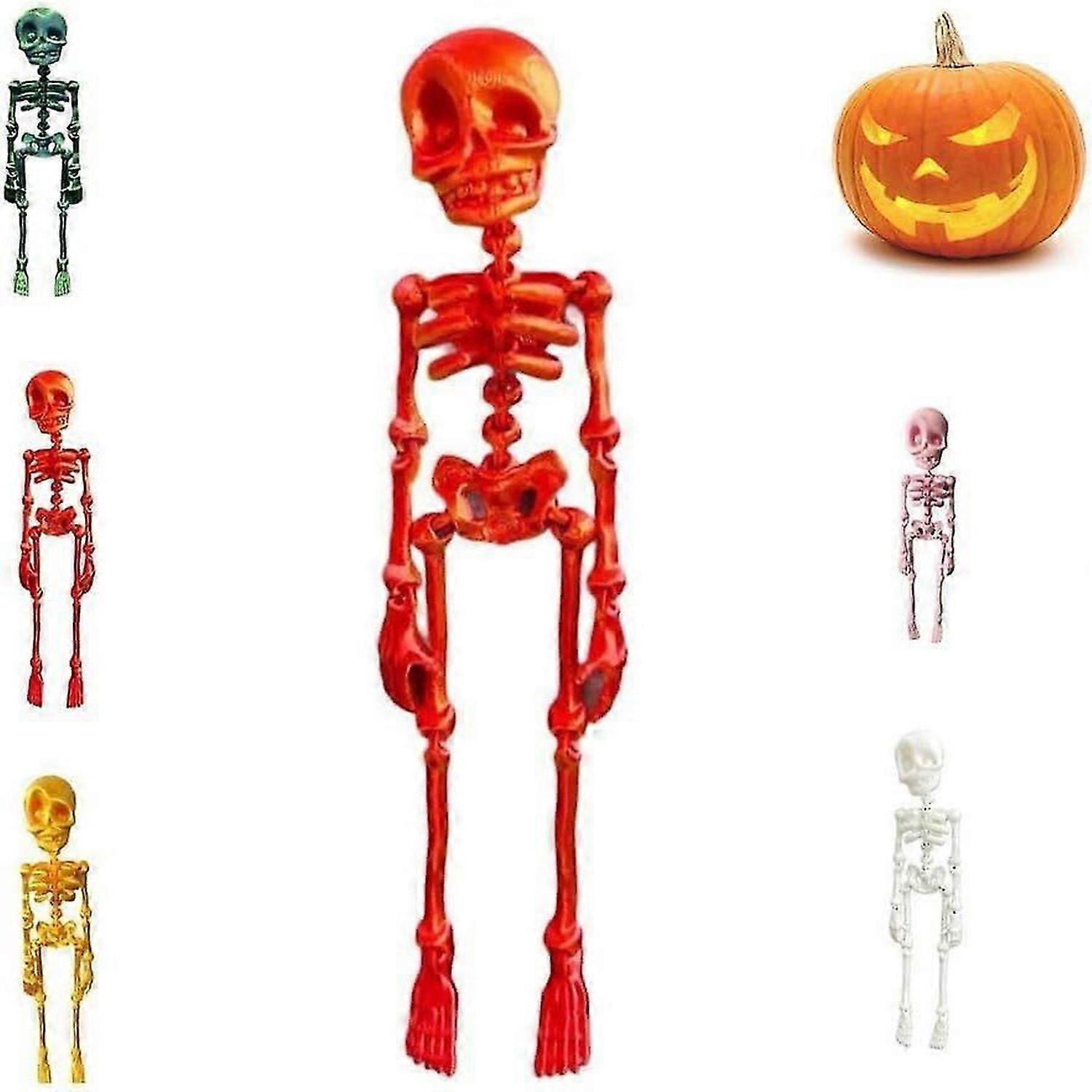 Poseable Skeleton Fridge Magnet, 3D Printed Mini Goth Human Skeletons with Movable Joints Fridge Magnets, Funny Articulated Refrigerator Magnet
