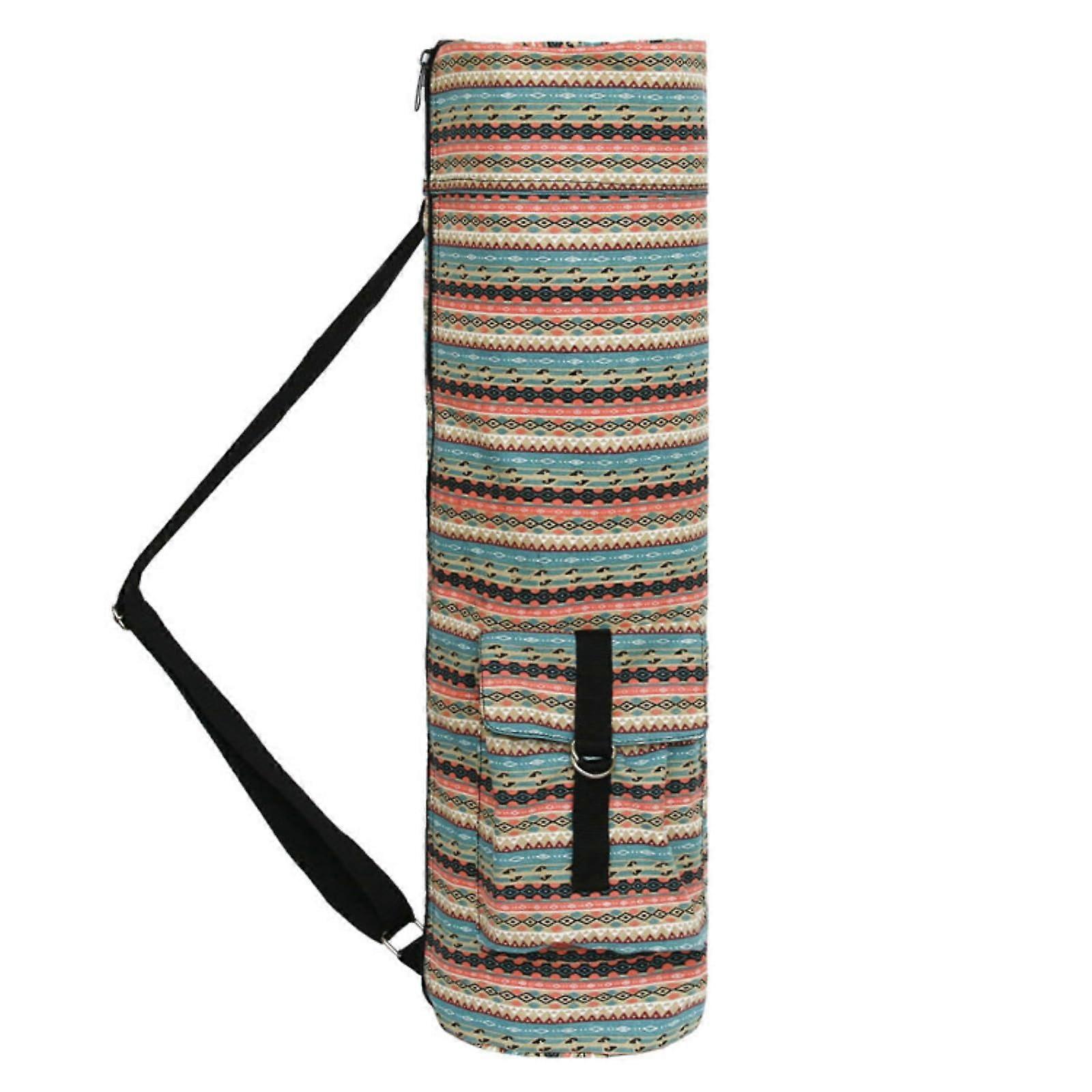 Yoga Mat Carry Bag With Adjustable Shoulder Strap, Exercise Mat Bag, Yellow, Compatible With Most Yoga Mats