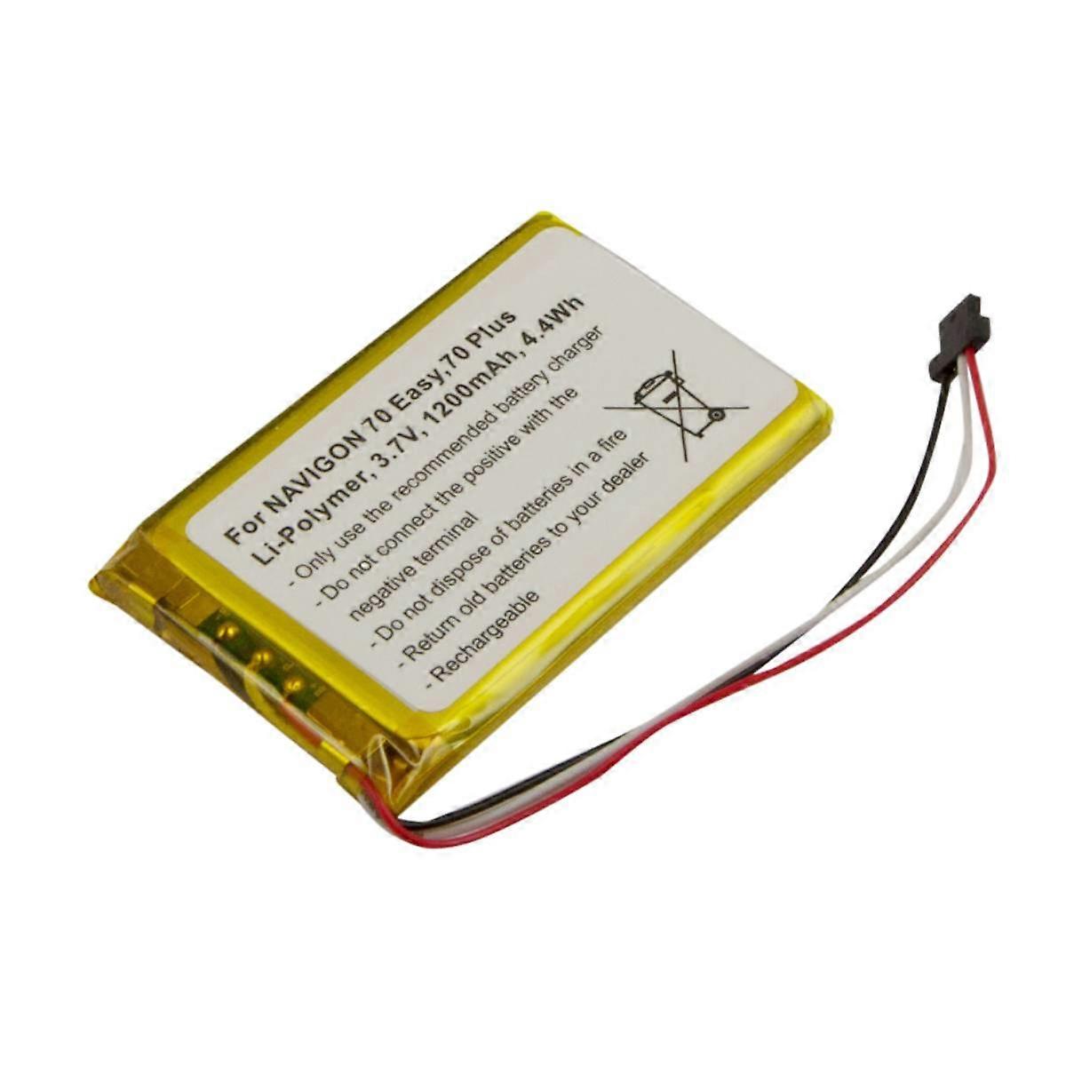 Replacement Battery for Navigon 70 Easy Plus 3.7V 1200mAh Li-Polymer, Grey