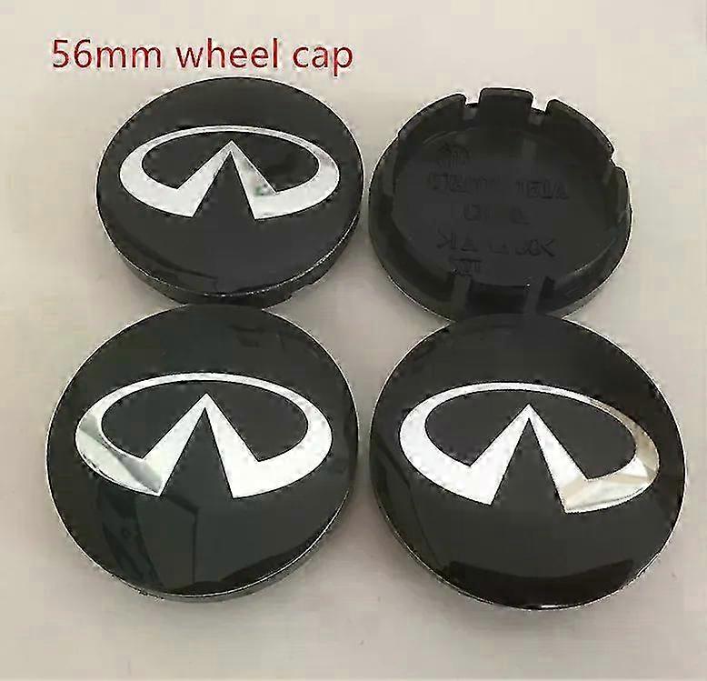 4pcs 56mm 60mm 65mm 68mm Infiniti Car Emblem Wheel Center Hub Caps Badge Covers Sticker compatible for Q30 Q50 G35 G37 Fx35 Fx37 Qx70