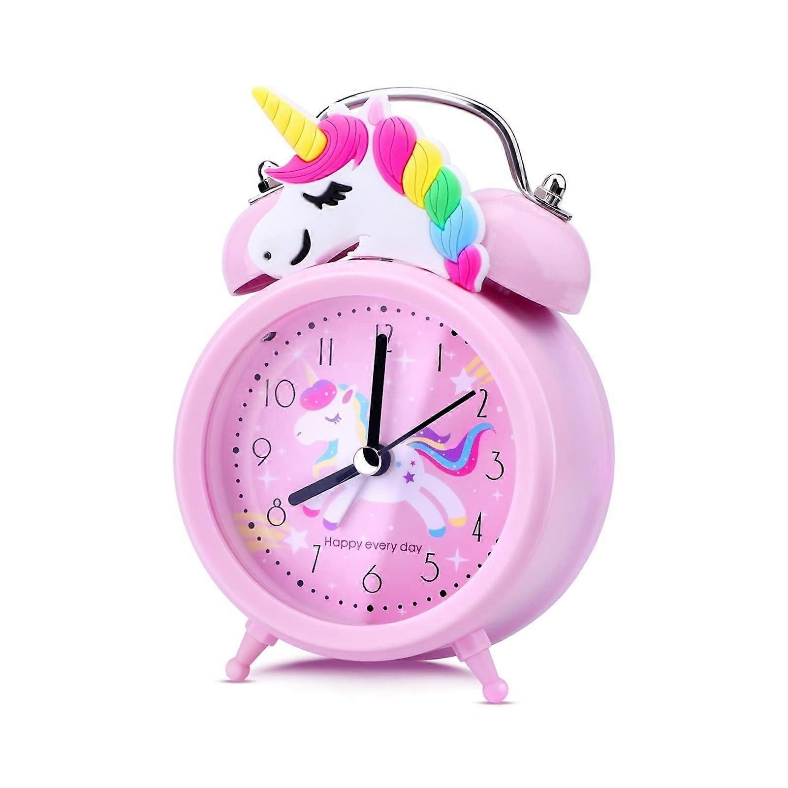 Wecker Alarm Clock For Kids Pink Unicorn Roze Color Compact Size