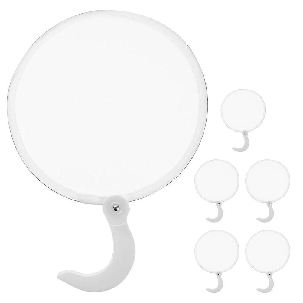 6pcs Foldable Round Handheld Fans, Portable Lightweight Cooling Fan for Weddings, Festivals, Outdoor Events, Office & Home Use