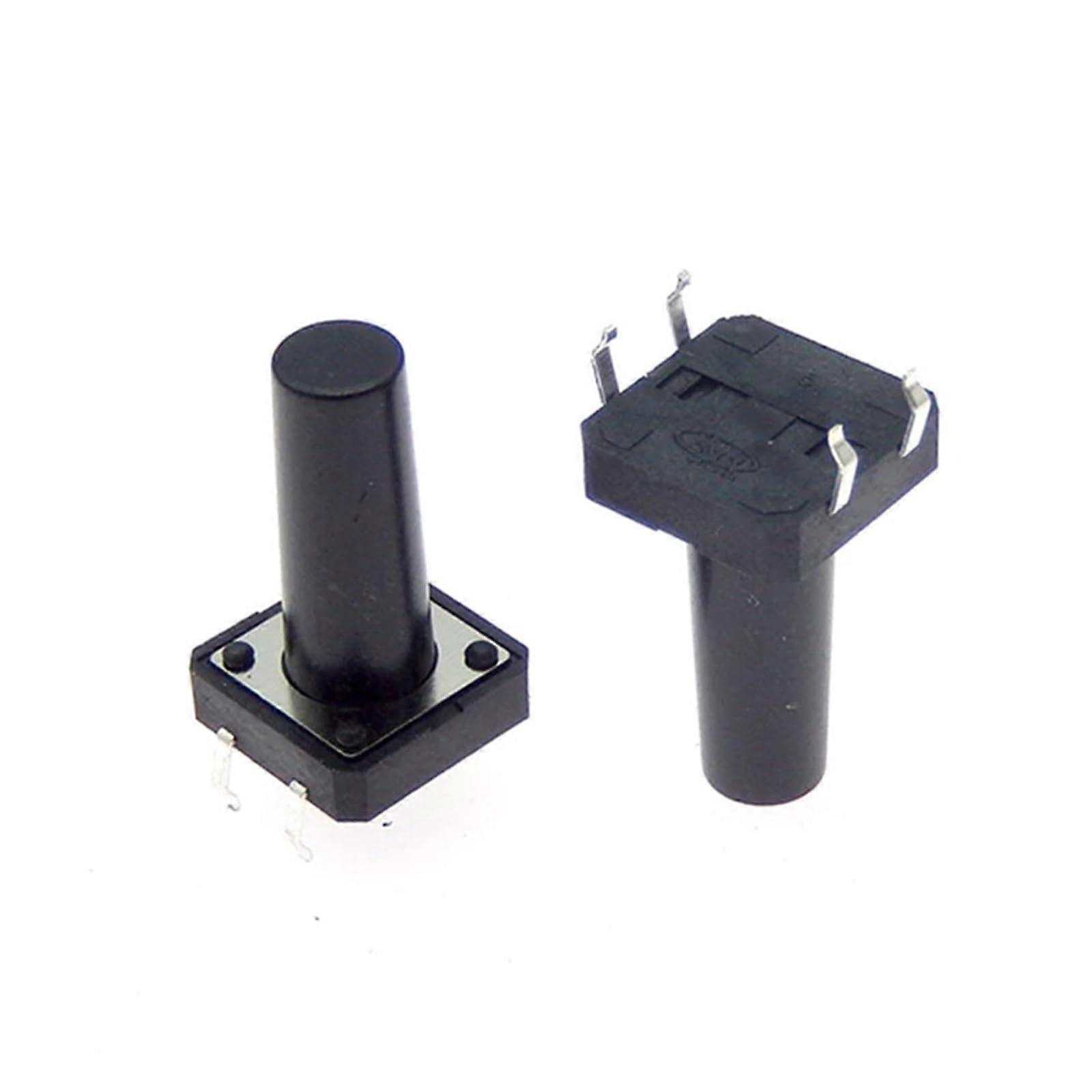 20PCS 12X12x19mm 4PIN DIP TACT Push Button Switch Key Power Tactile Switches 12x12x19 12 * 12 * 19MM Light Touch Ref: 5572