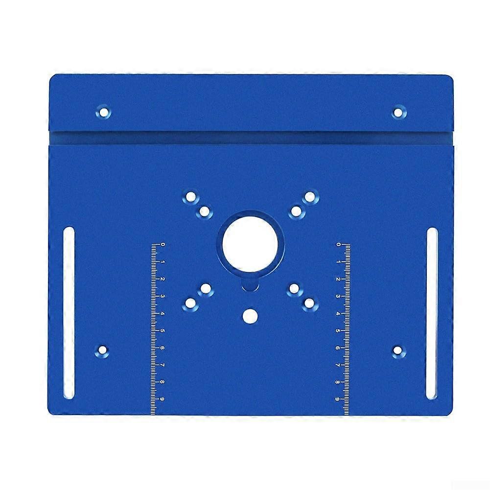 Slim and functional router table insert plates, customdesigned for 65mm motors, enhance your woodworking experience today (blue).