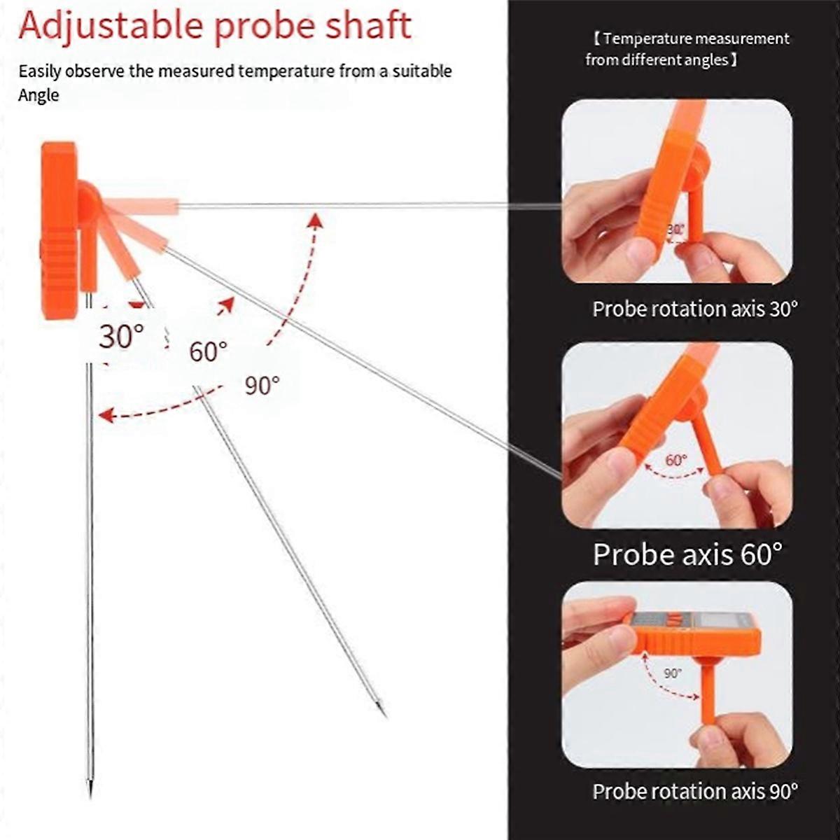 Probe Candy Thermometer with Pot Clip,Alarm Function,IPX6 Waterproof