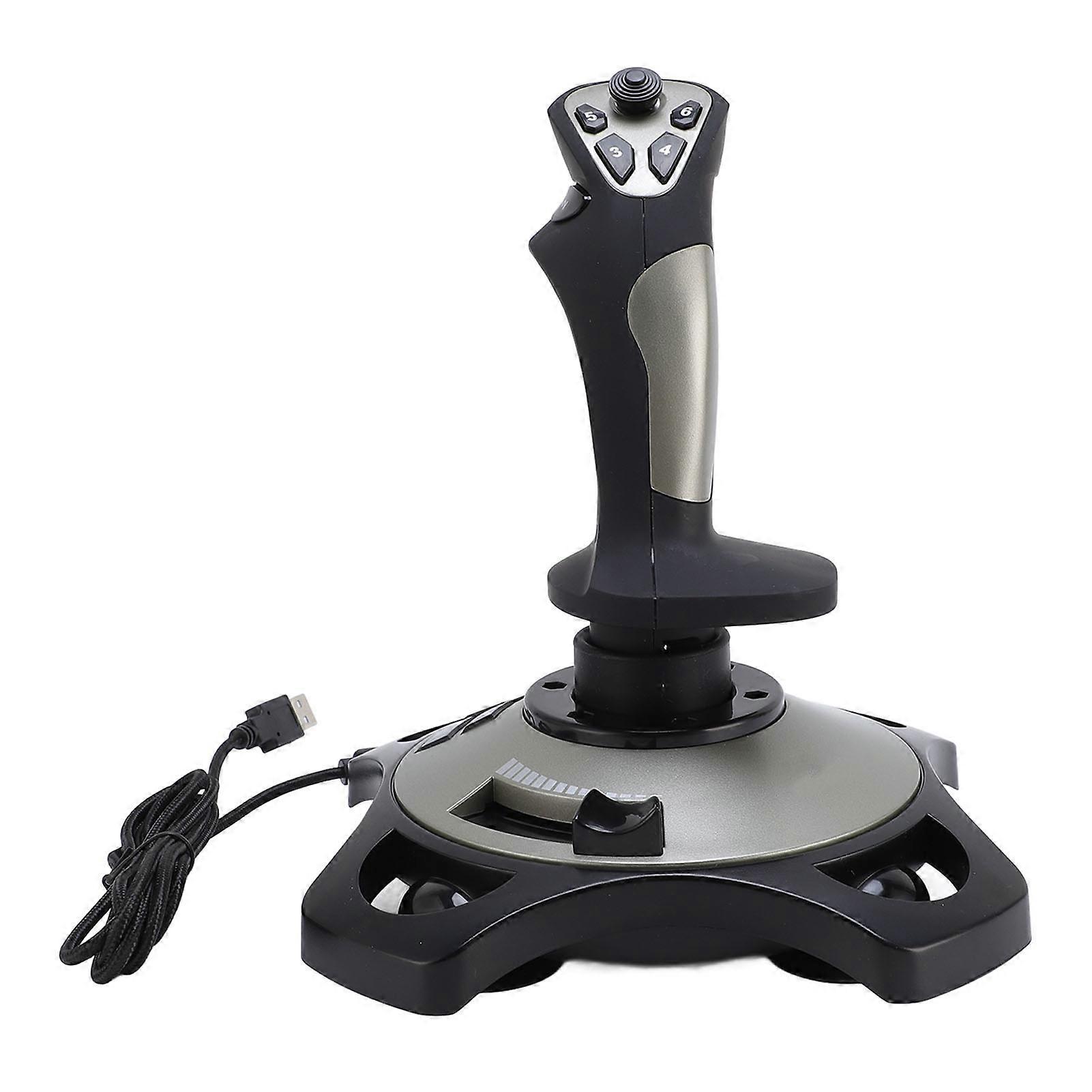 USB Flight Simulator Joystick with Vibration, Throttle, and Multi-Functional Buttons for PC