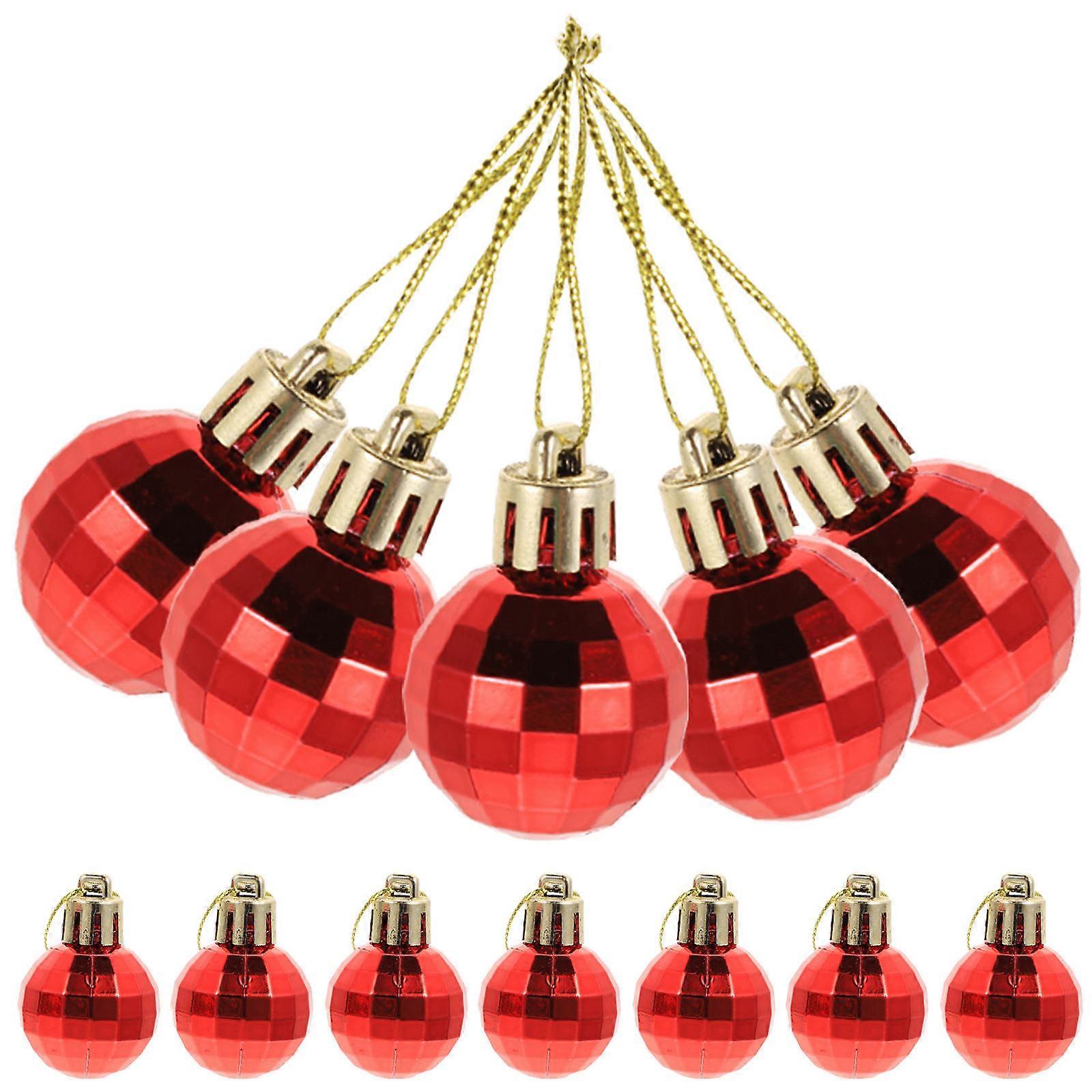 Small Ornaments Christmas Tree Ball Ornaments Pendants Hanging Decoration Christmas Theme 24Pcs