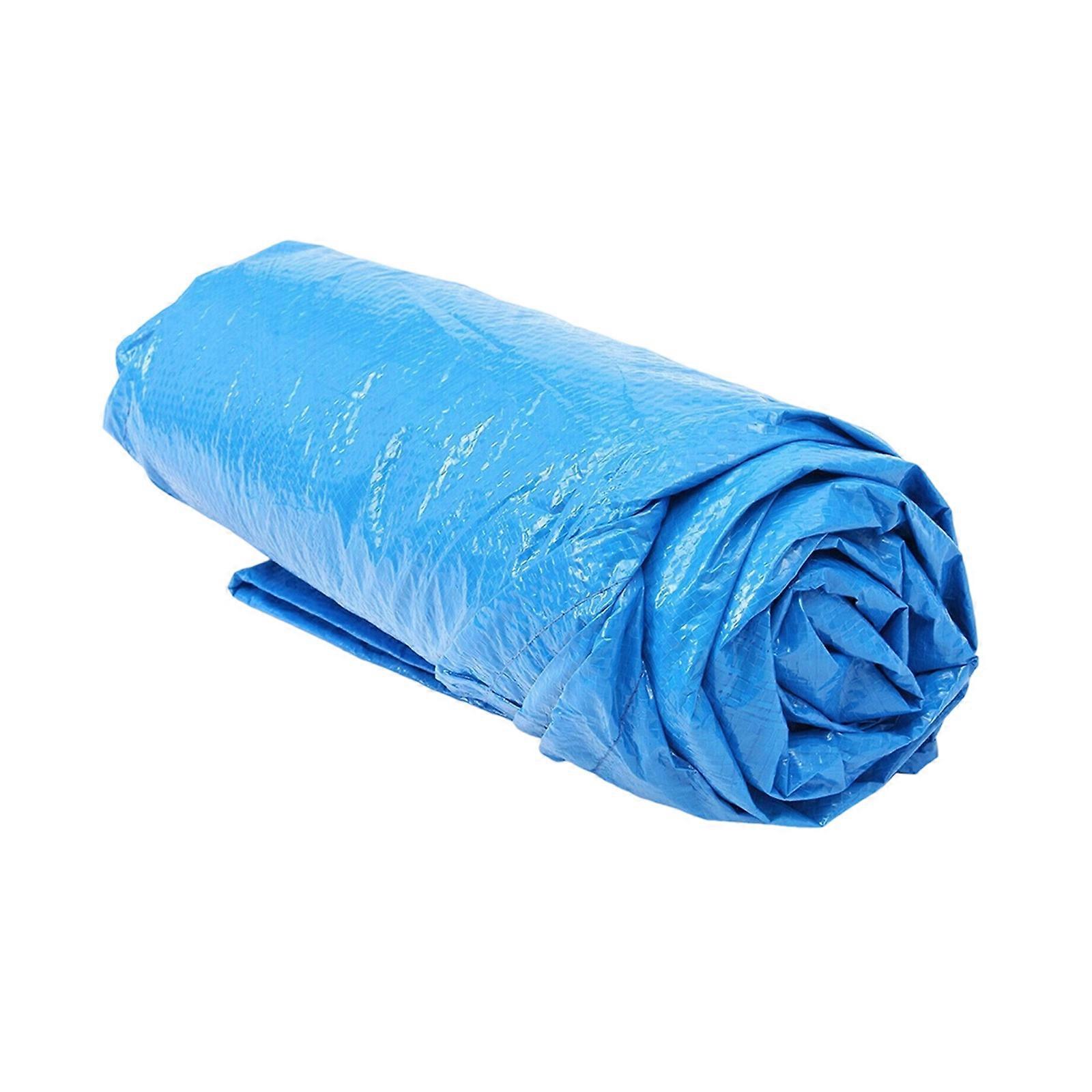 Windproof Sun Resistant Rectangle Swimming Pool Cover Reinforced Edges Pool Protector Cloth for Four Season Use  2.59x1.7m