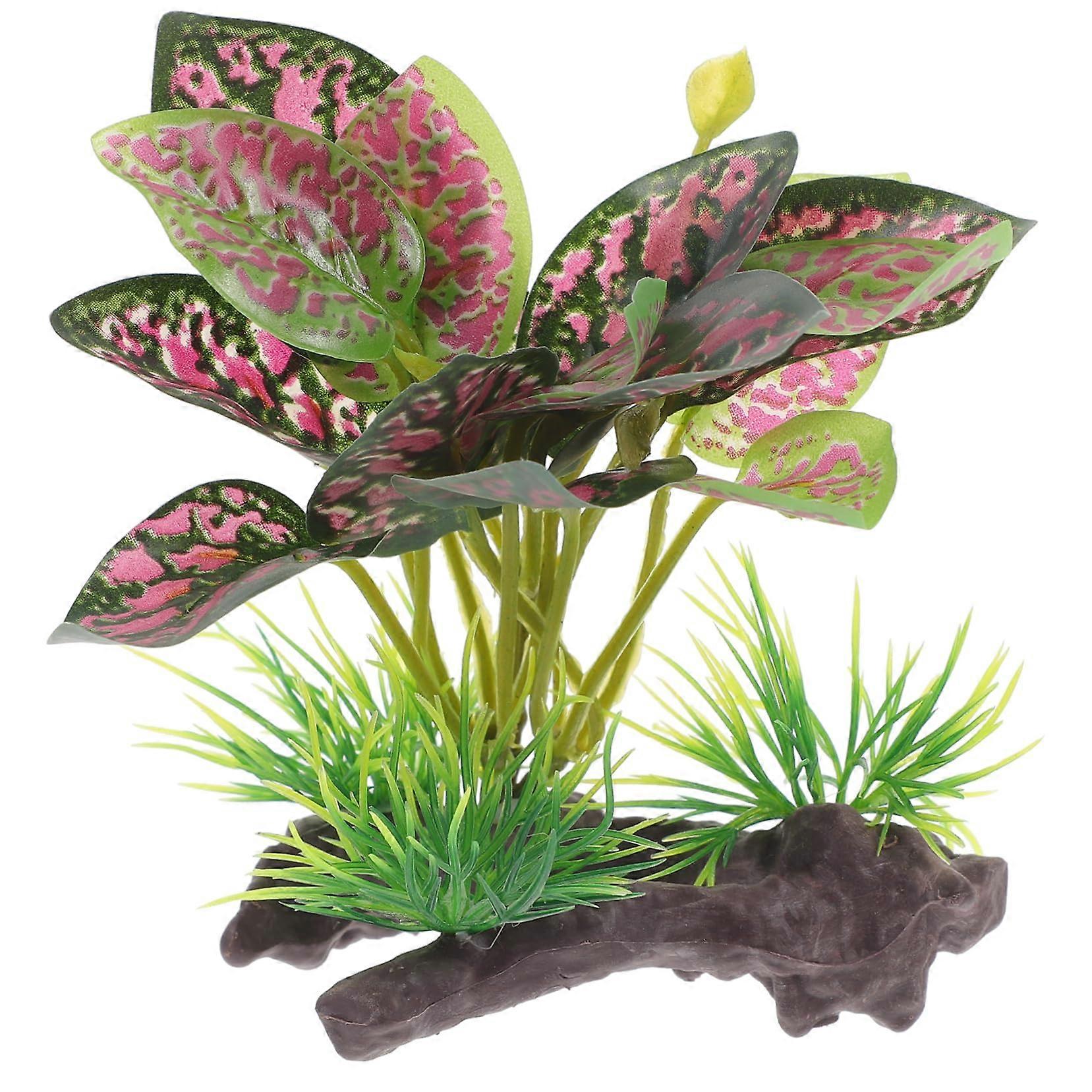 Reptile Terrarium Decoration with Artificial Plants for Tanks and Enclosures