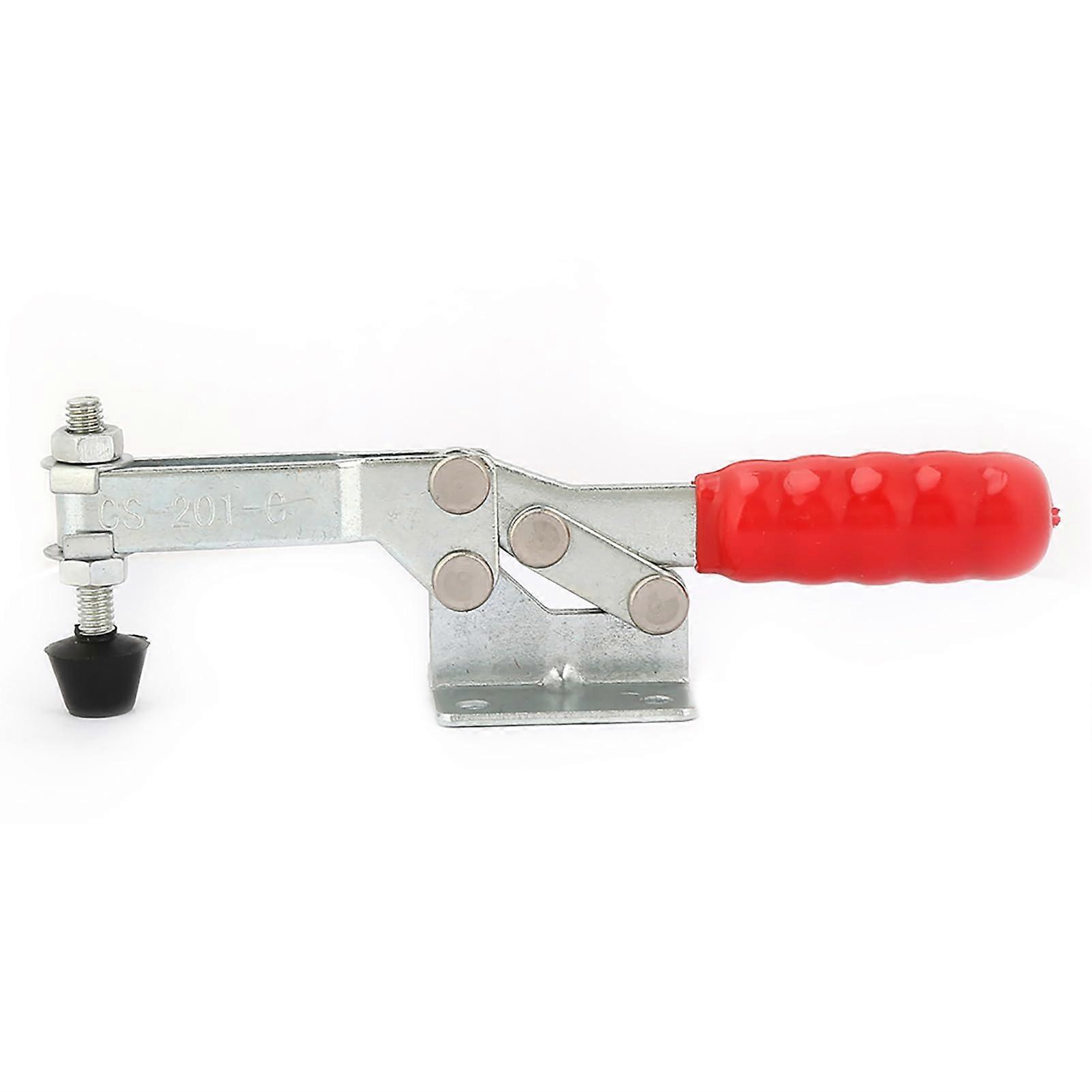Vertical fastening made of carbon steel, horizontal toggle clamp, hand tool, robust, strength, for woodworking workbench, 3 versions (201C).