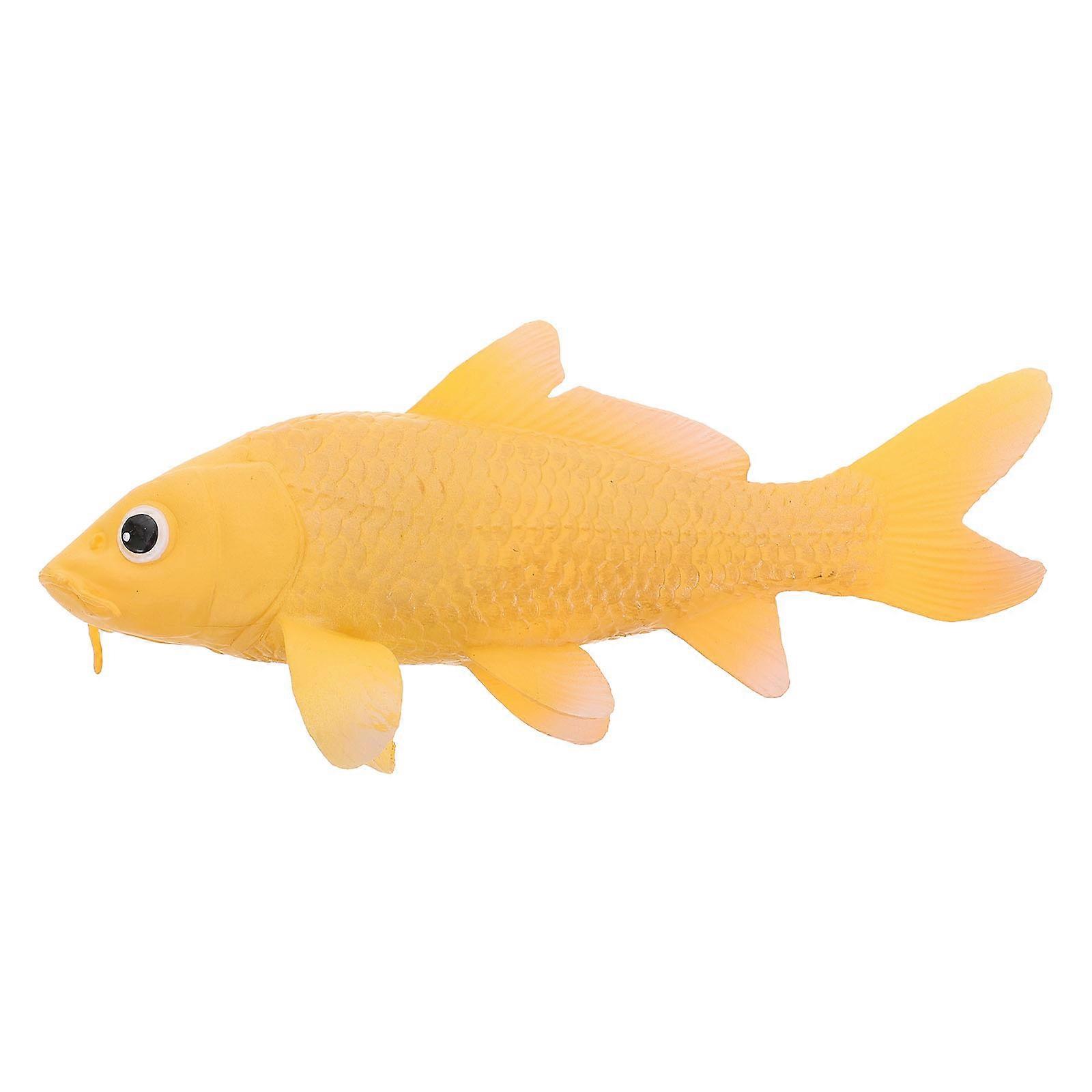 1PC Desktop Ornament Yellow Fish Adornment Simulation Ocean Animals Model