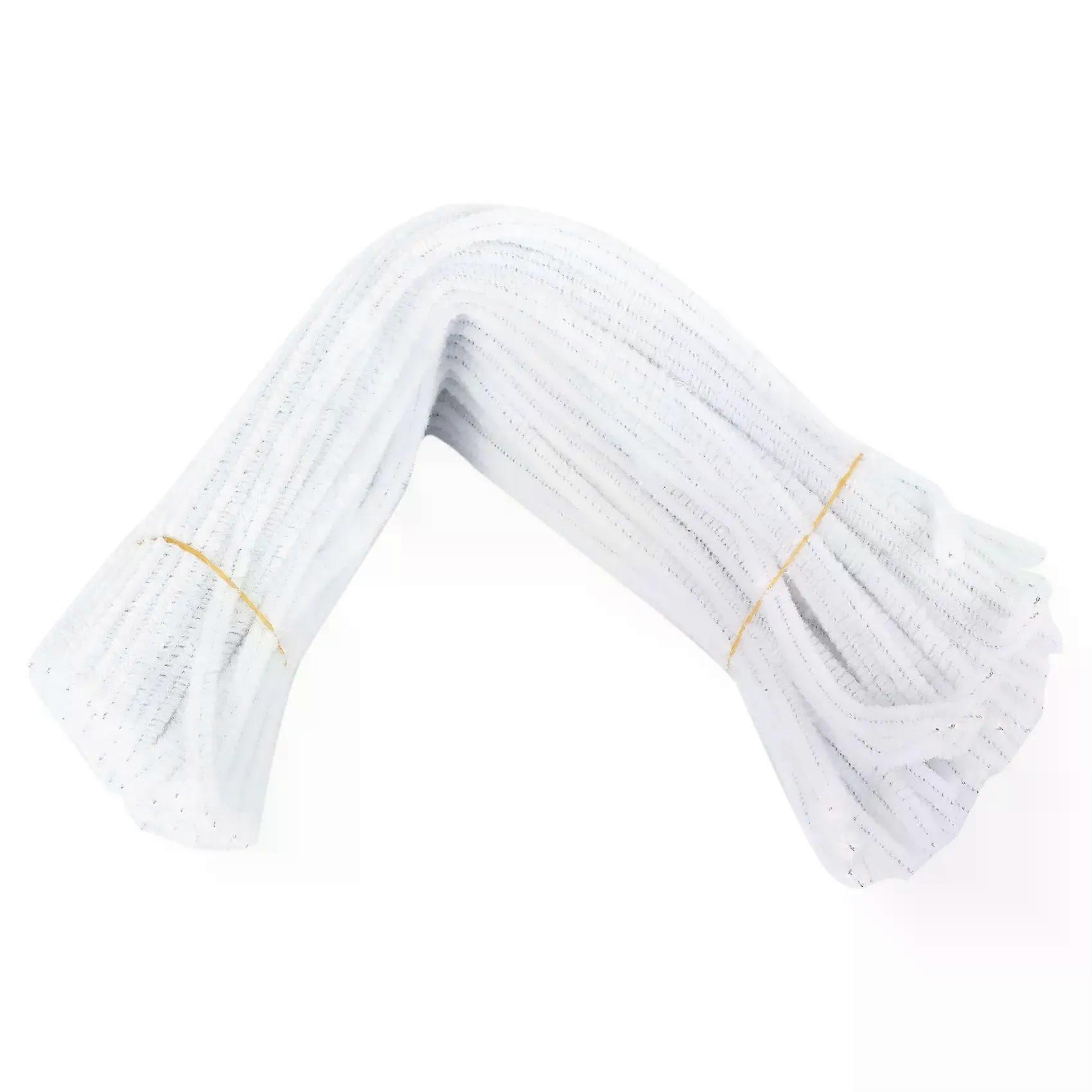 100 Pcs 30cm creation pipe cleaners white