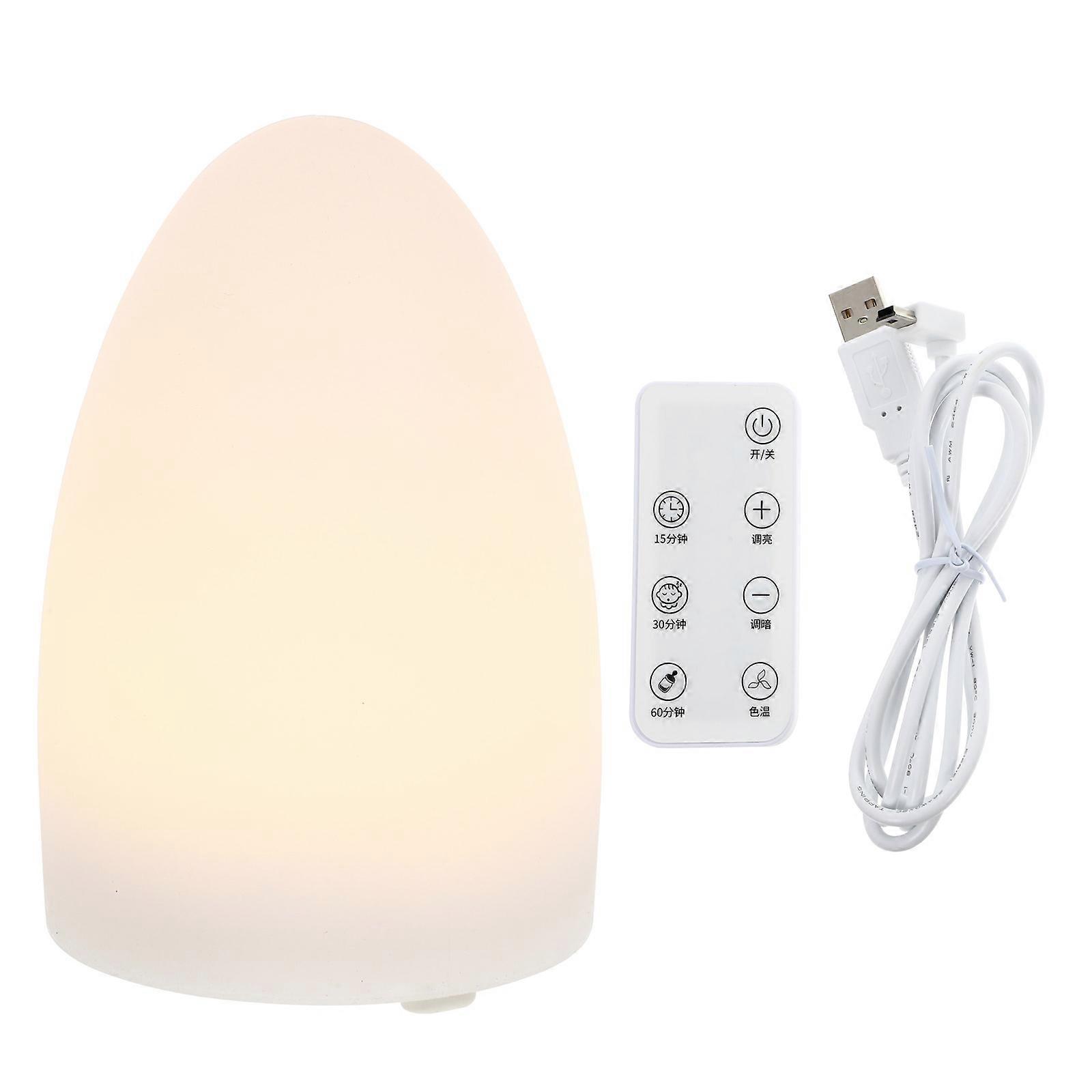 Bedside Light Creative -Shape Desktop Night Light Adjustable Light Colors For Bedroom White 1Set
