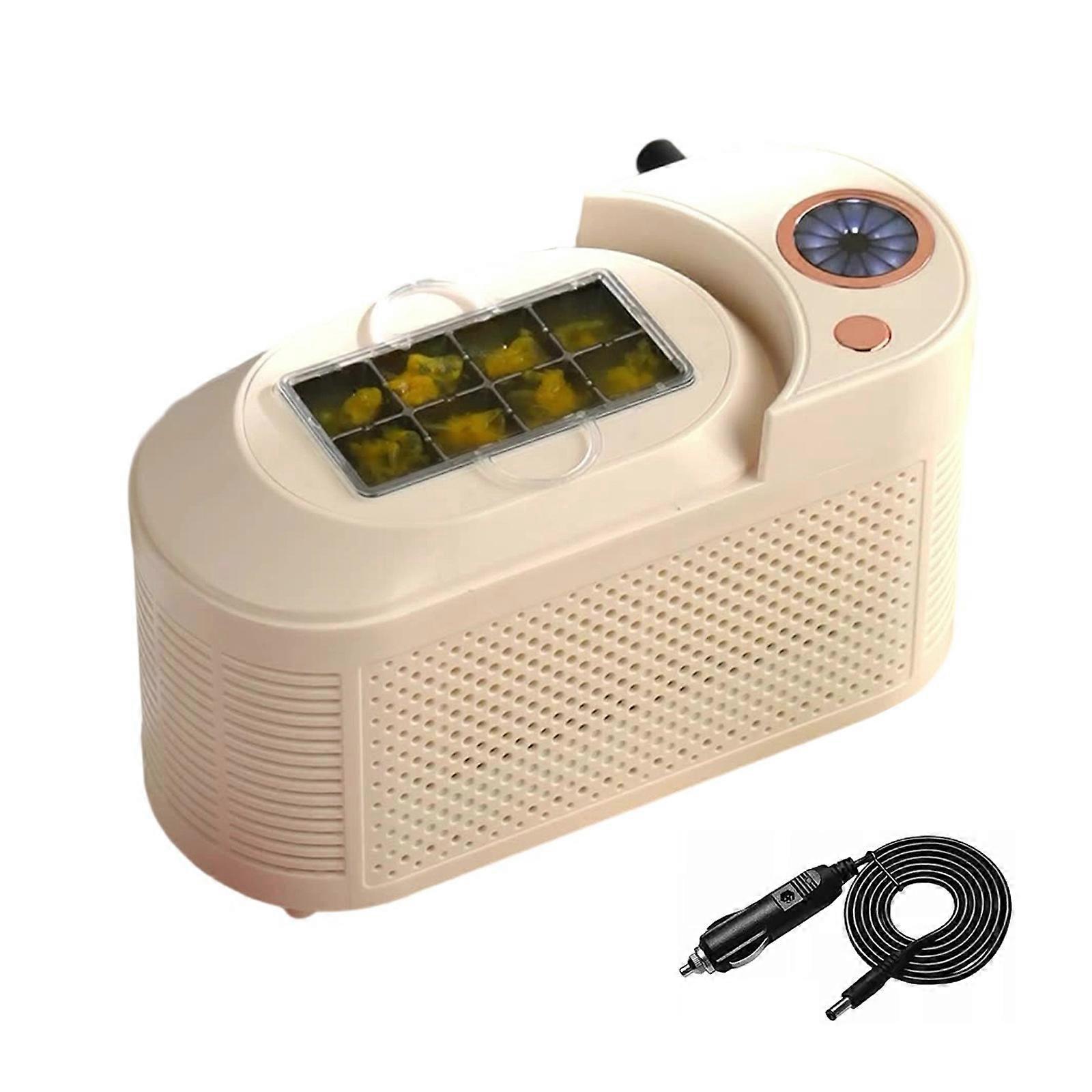 High Capacity Ice Maker for Outdoor Activity Semiconductor Miniature Portable Ice Making Machine Travel Accessories  White