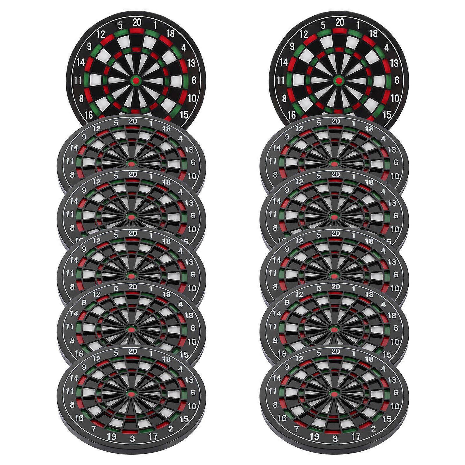 Heat Insulated Pad Dart Board Design Coaster Home Restaurant Cafe Shop Prevent Water Splashing 4.1×4.1×0.2in 12Set