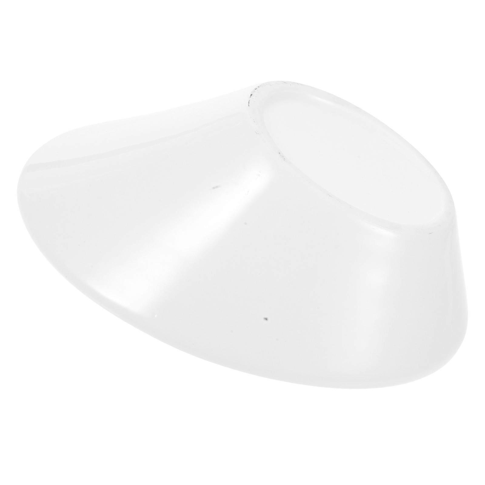 Porcelain White Angled Salad Bowls Slanted For Restaurants Snack Dish Round Surface 1Pack