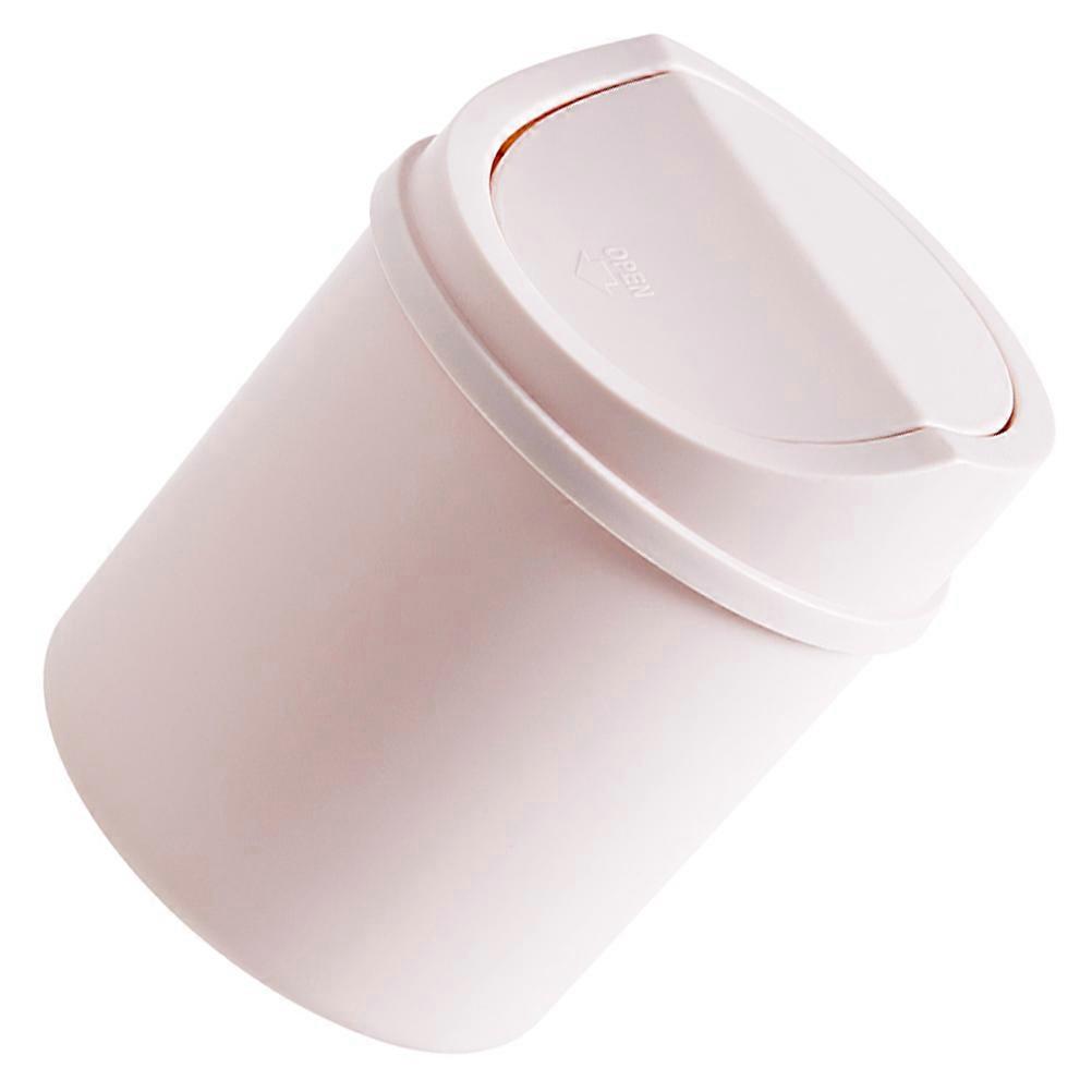 Pink Plastic Storage Box with Lid for Office Desktop Use 1pc Small Size